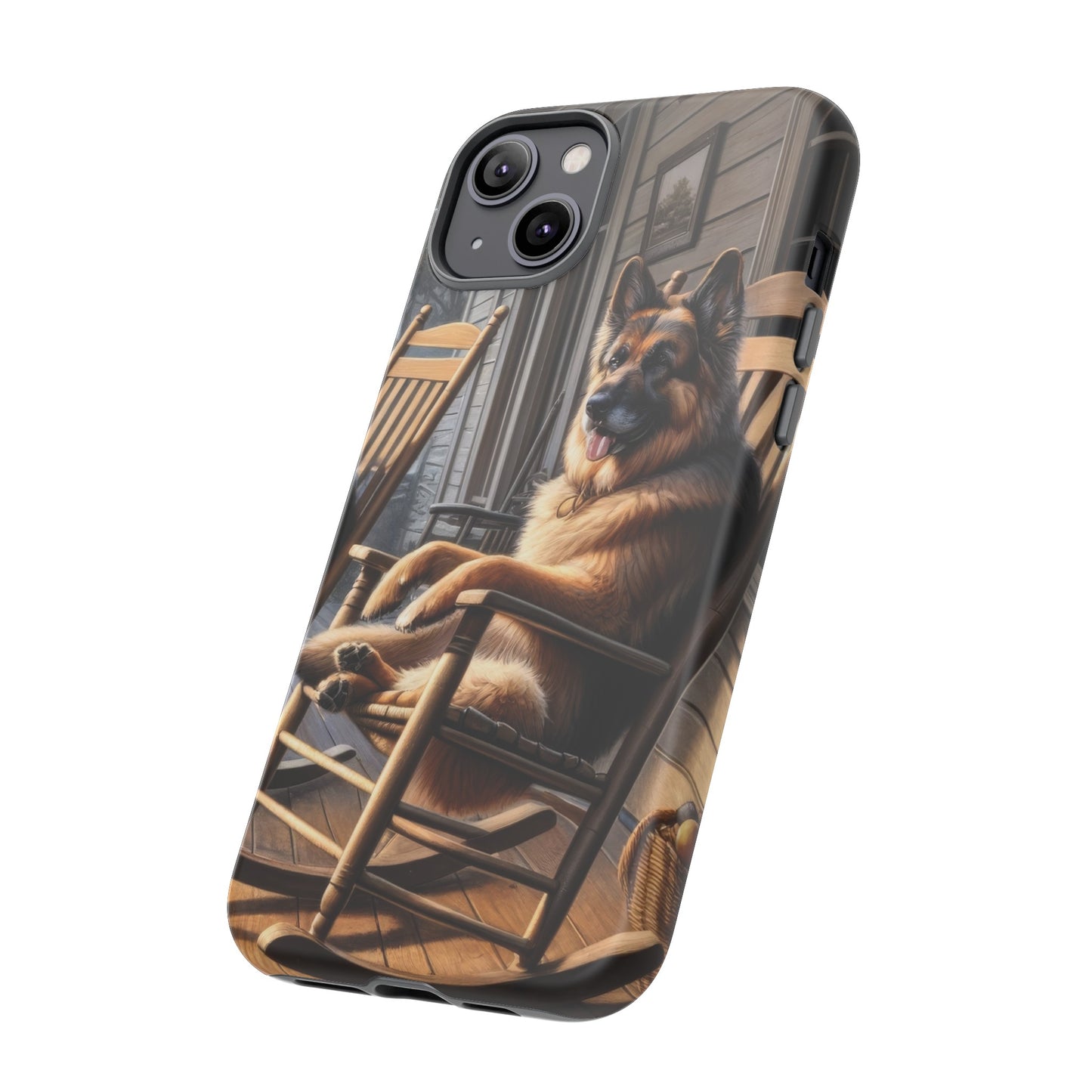 German Shepherd on the Porch Tough Phone Case