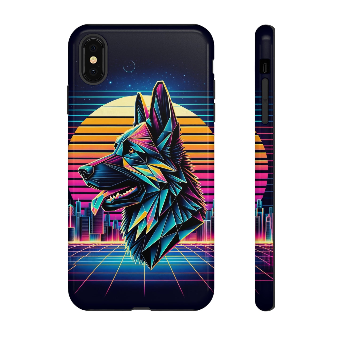 Origami and polyart German Shepherd Phone Case