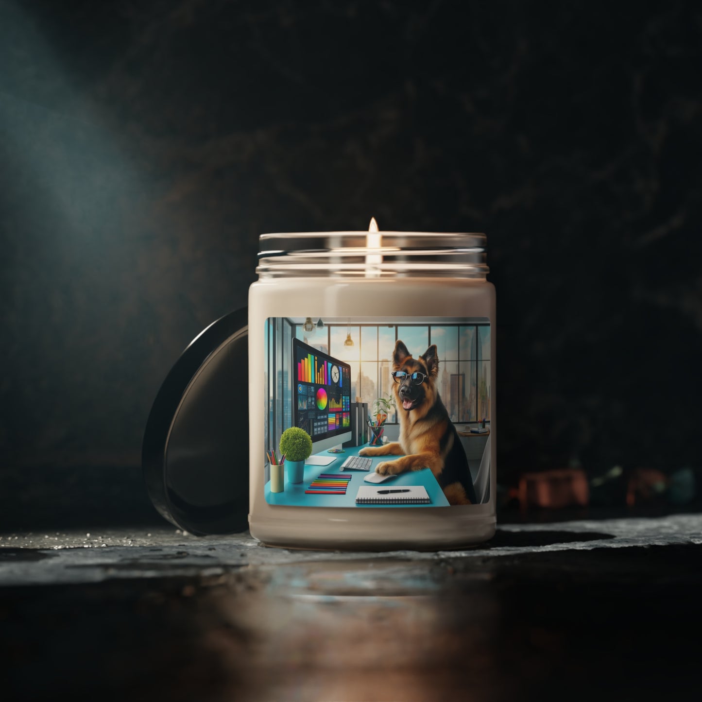 German Shepherd Working Scented Soy Candle, 9oz