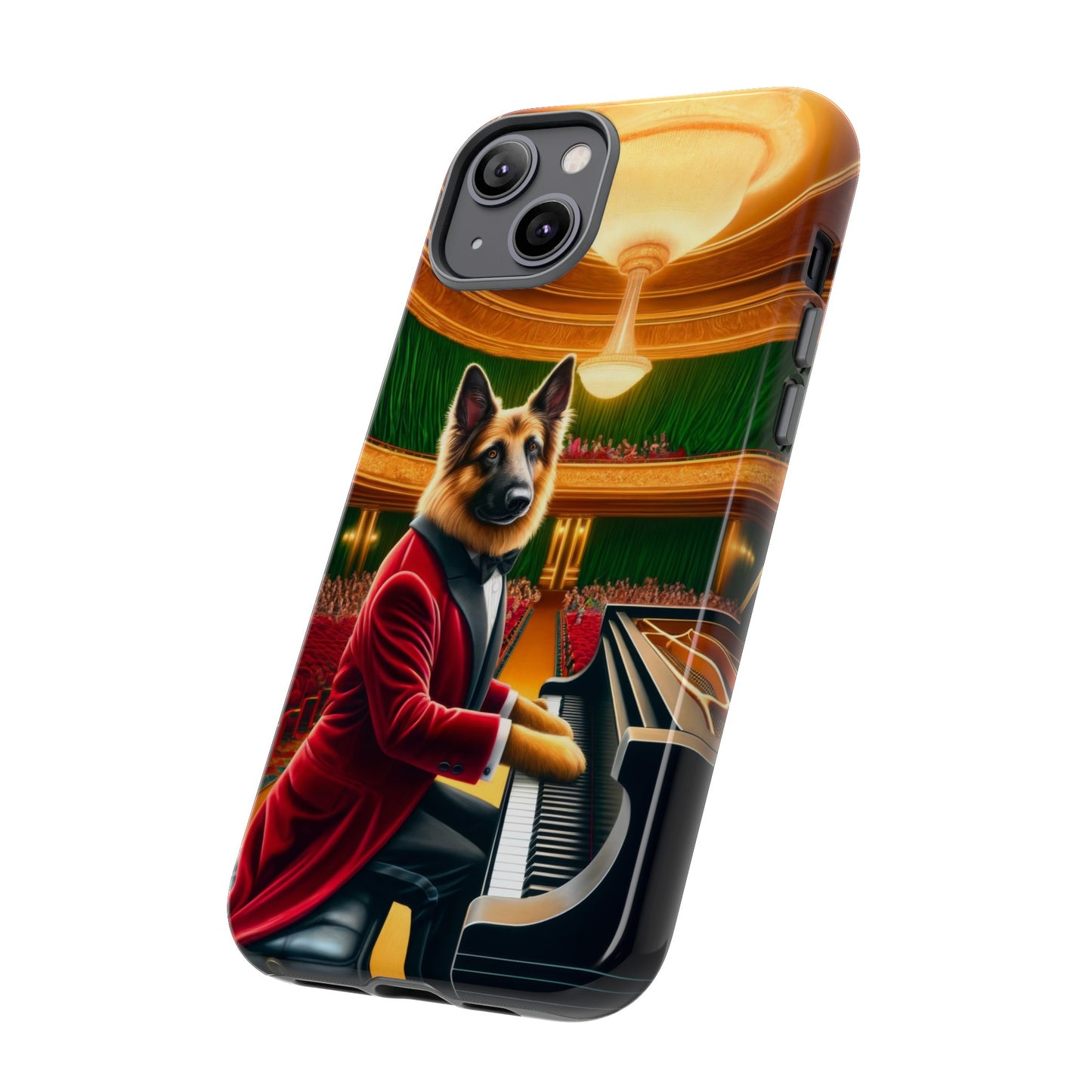 German Shepherd Playing the Piano Phone Case