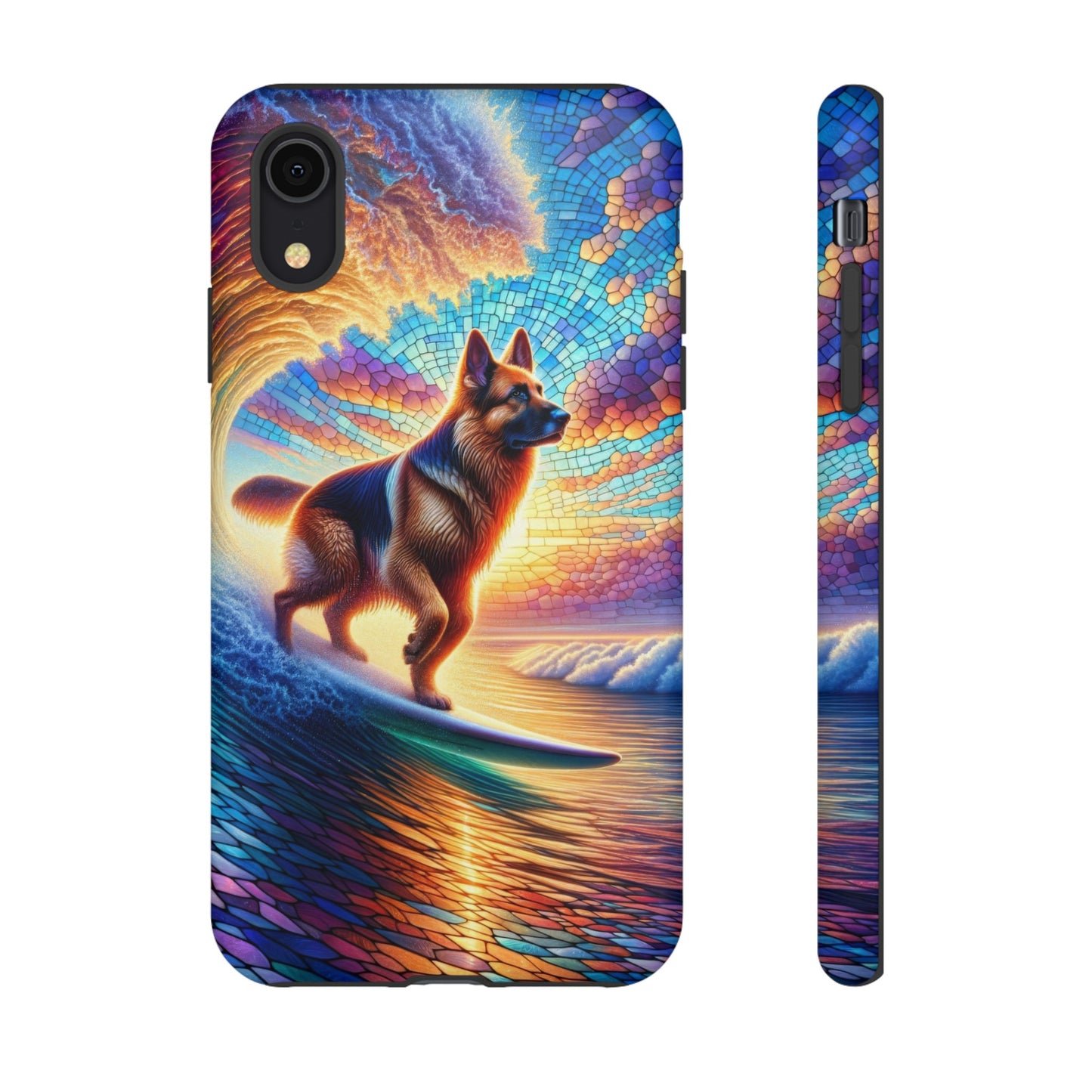 German Shepherd Surfing Phone Case