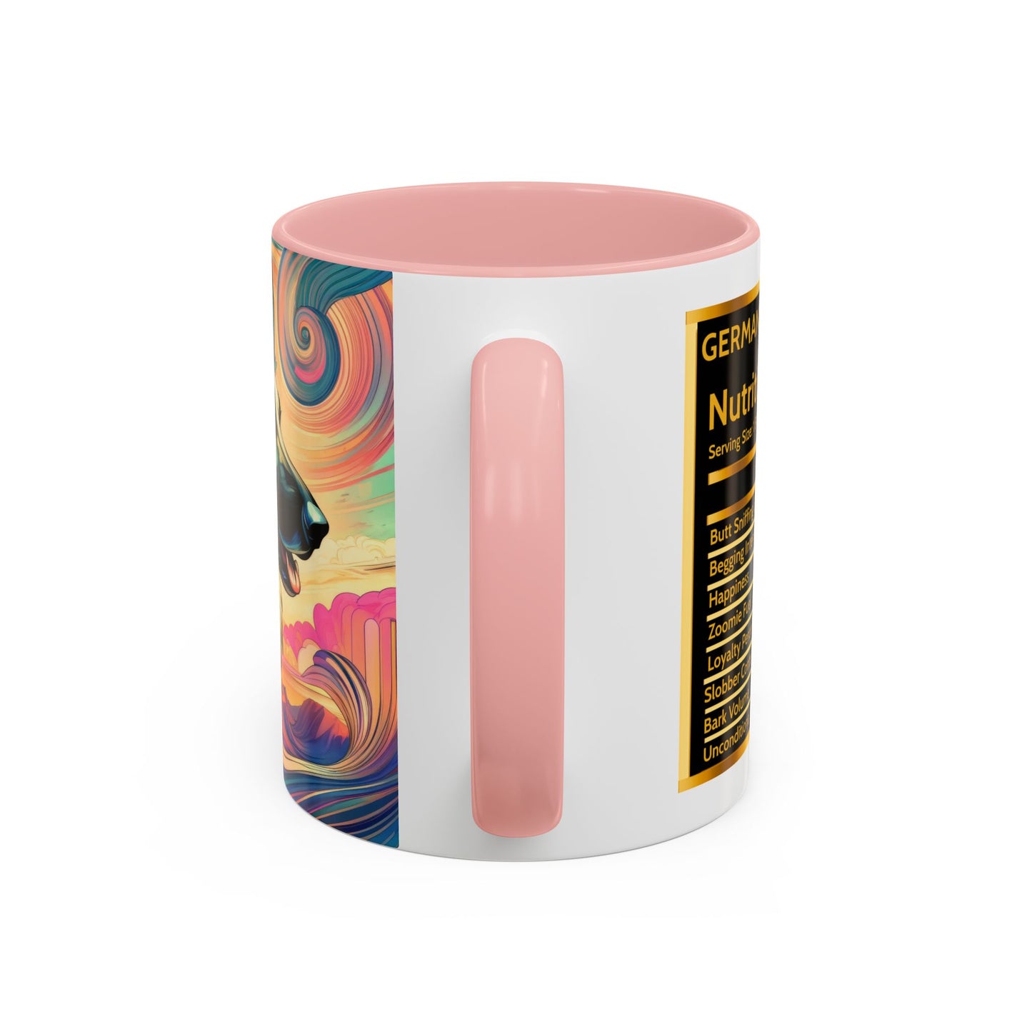 Art nouveau and vaporwave German Shepherd Coffee Mug