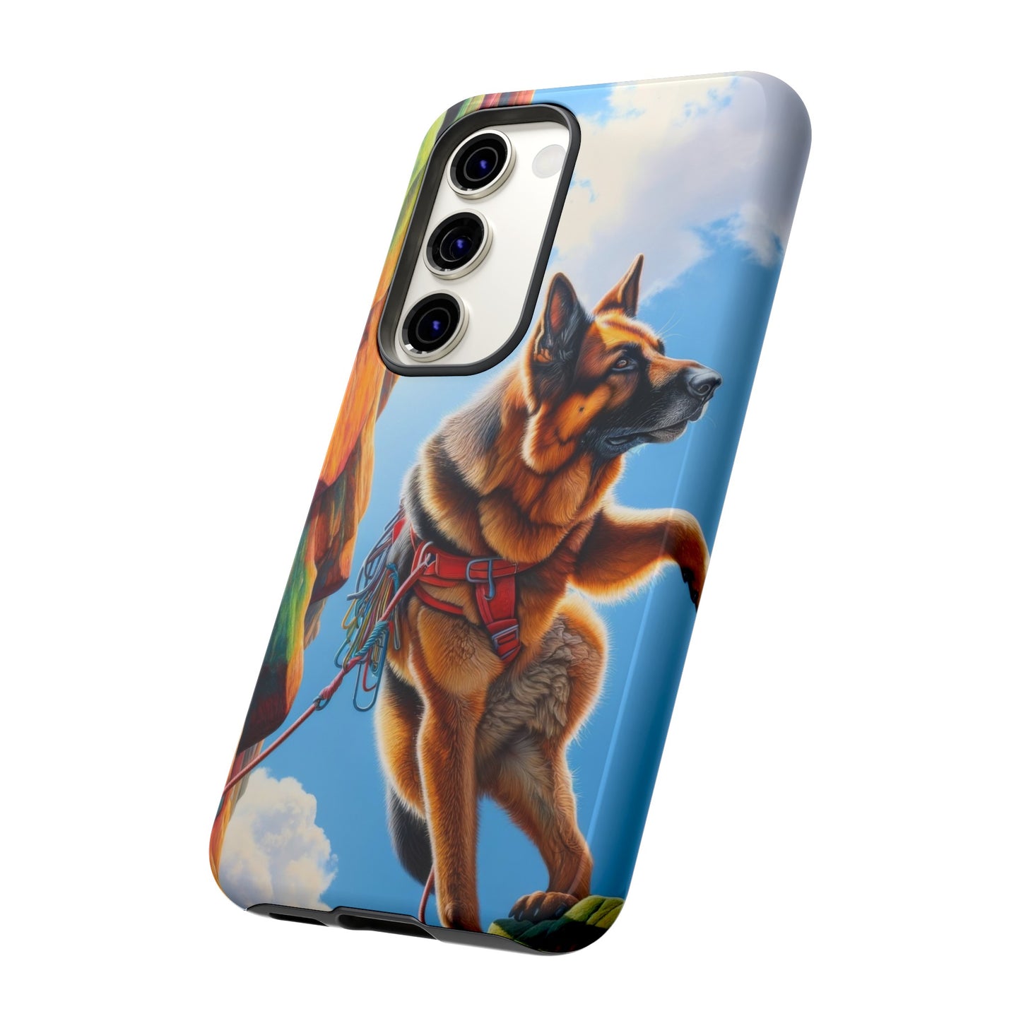 German Shepherd Rock climbing Phone Case