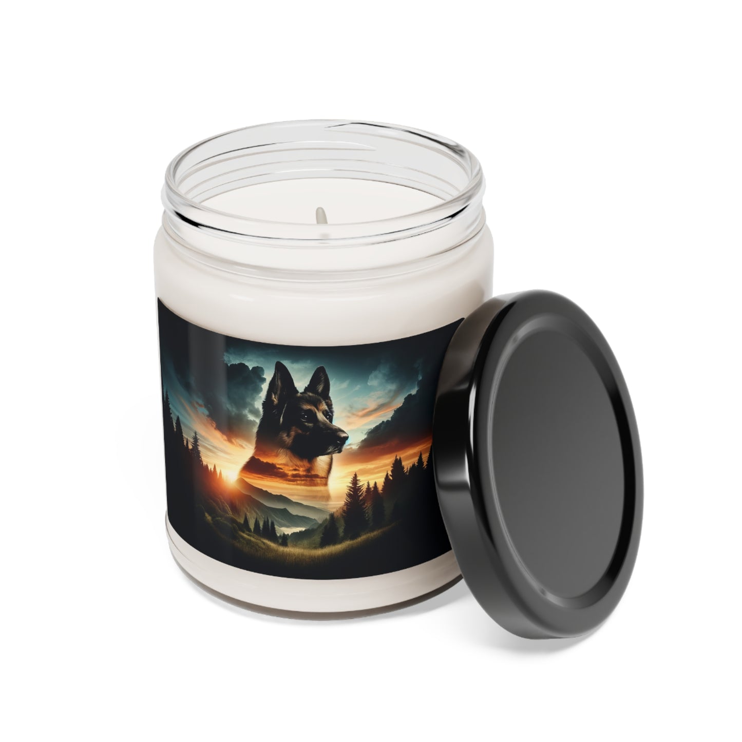 Double Exposure German Shepherd Scented Soy Candle, 9oz