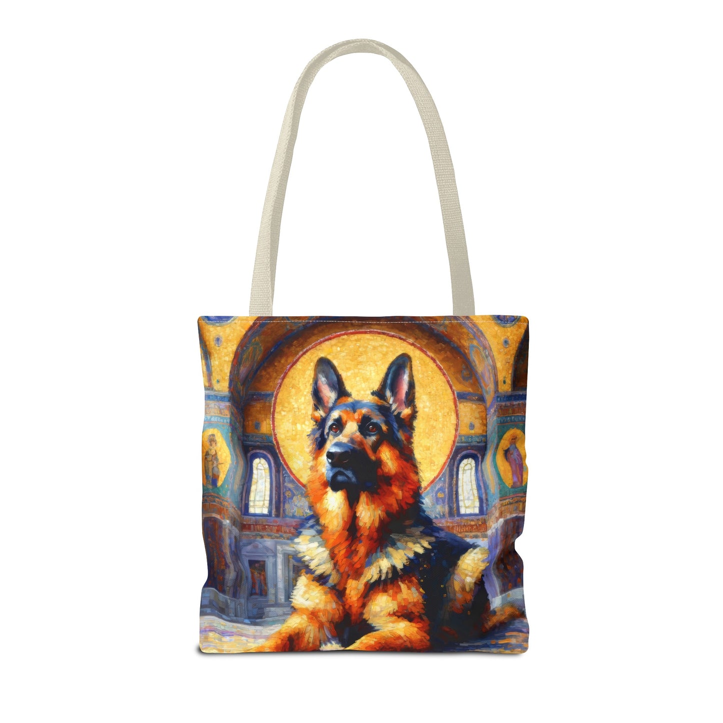 Neo-impressionist German Shepherd Tote Bag