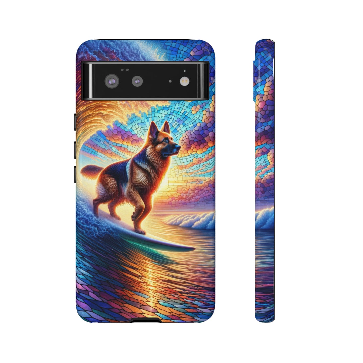 German Shepherd Surfing Phone Case