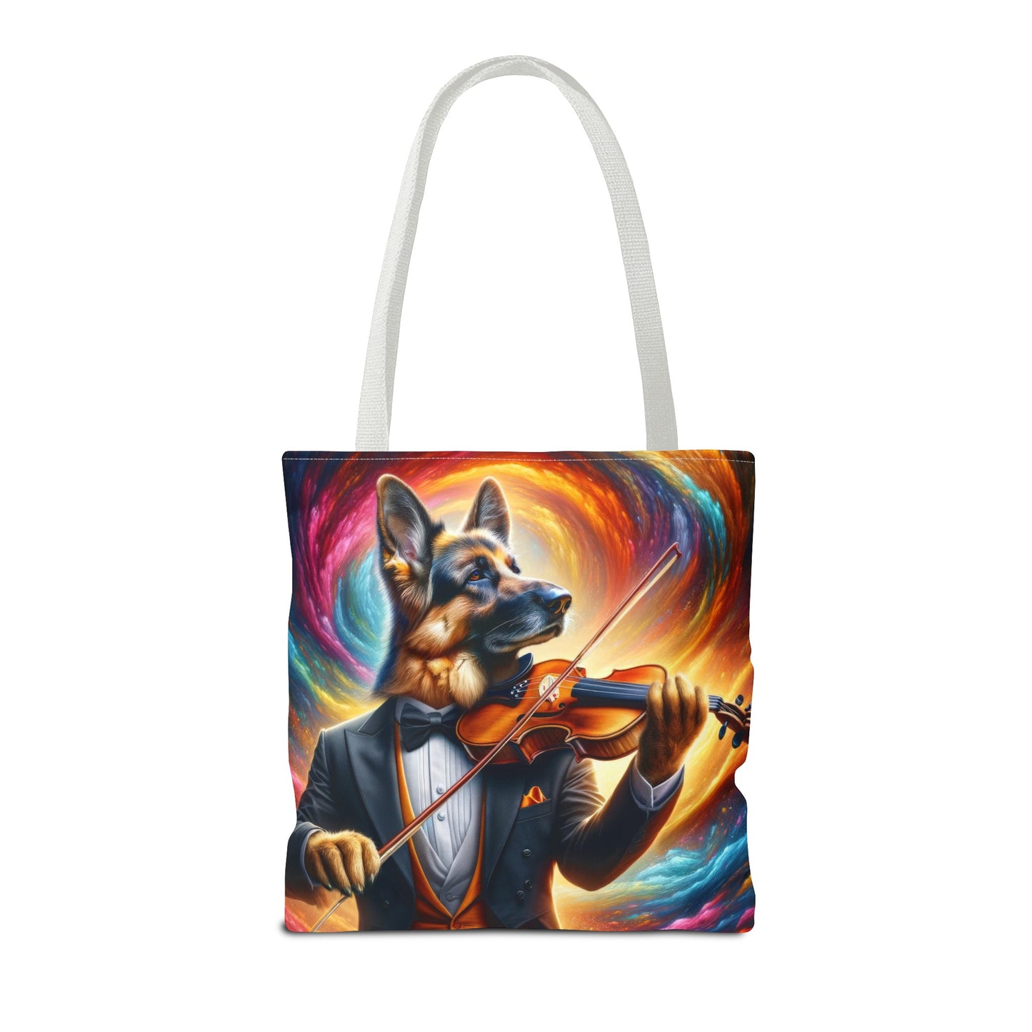 German Shepherd Playing the Violin Tote Bag