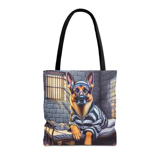 German Shepherd as a prisoner Tote Bag