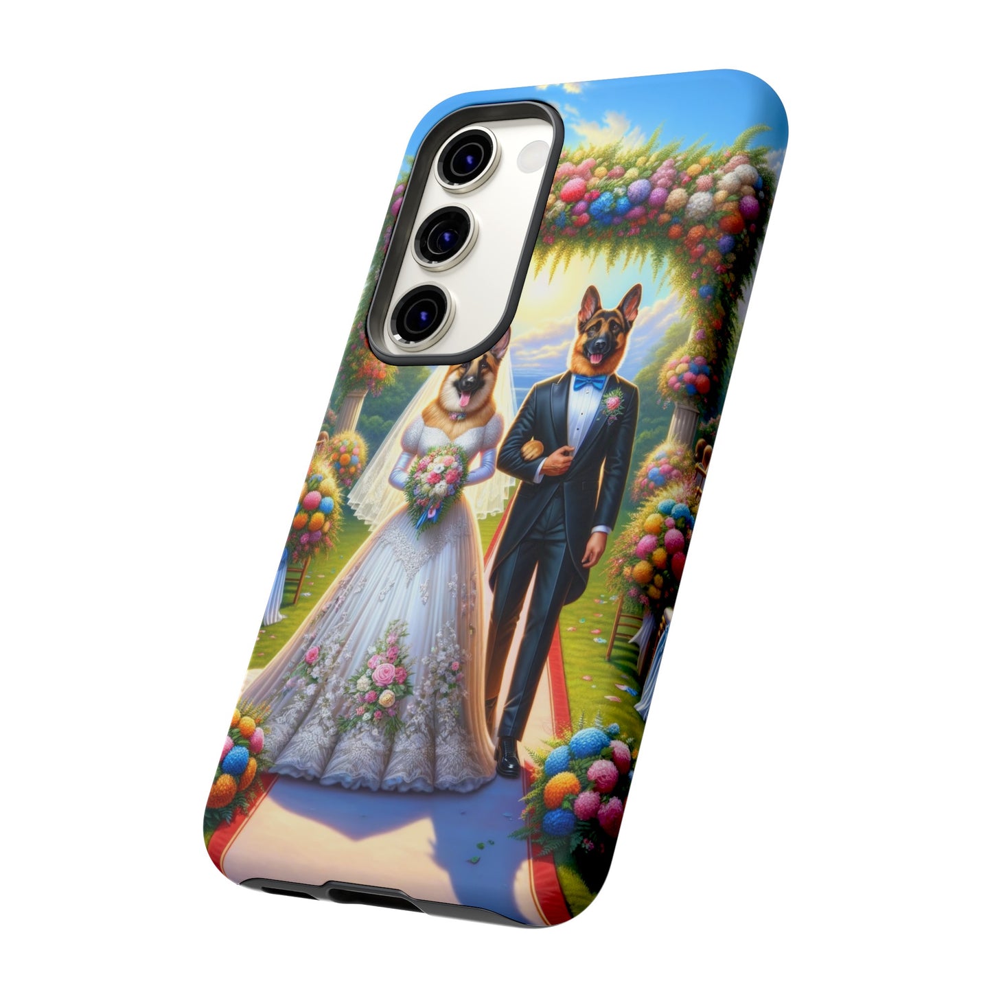 German Shepherds getting Married  Phone Case