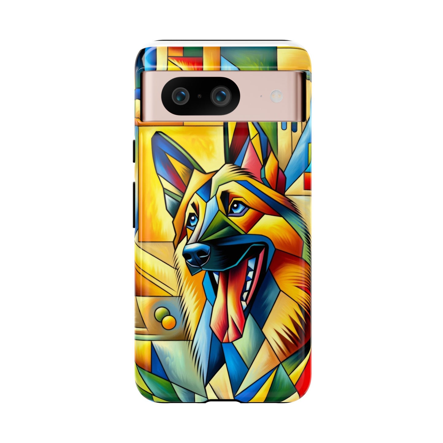 German Shepherd in Cubism Tough Phone Case