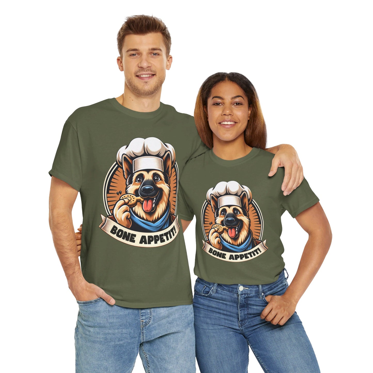 Bone Appetit T-Shirt (13 colors) (German Shepherd)