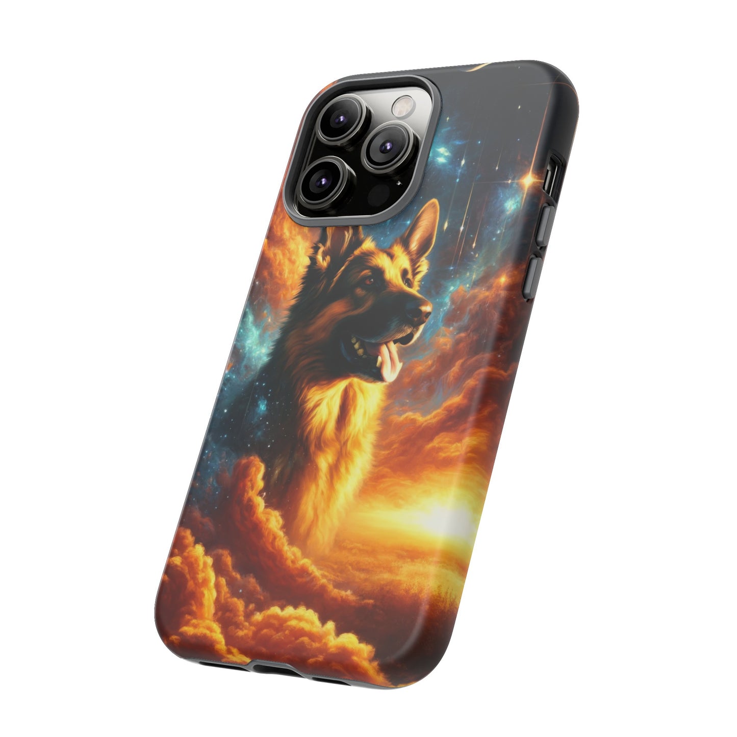 Sci-fi and stars-themed German Shepherd Phone Case