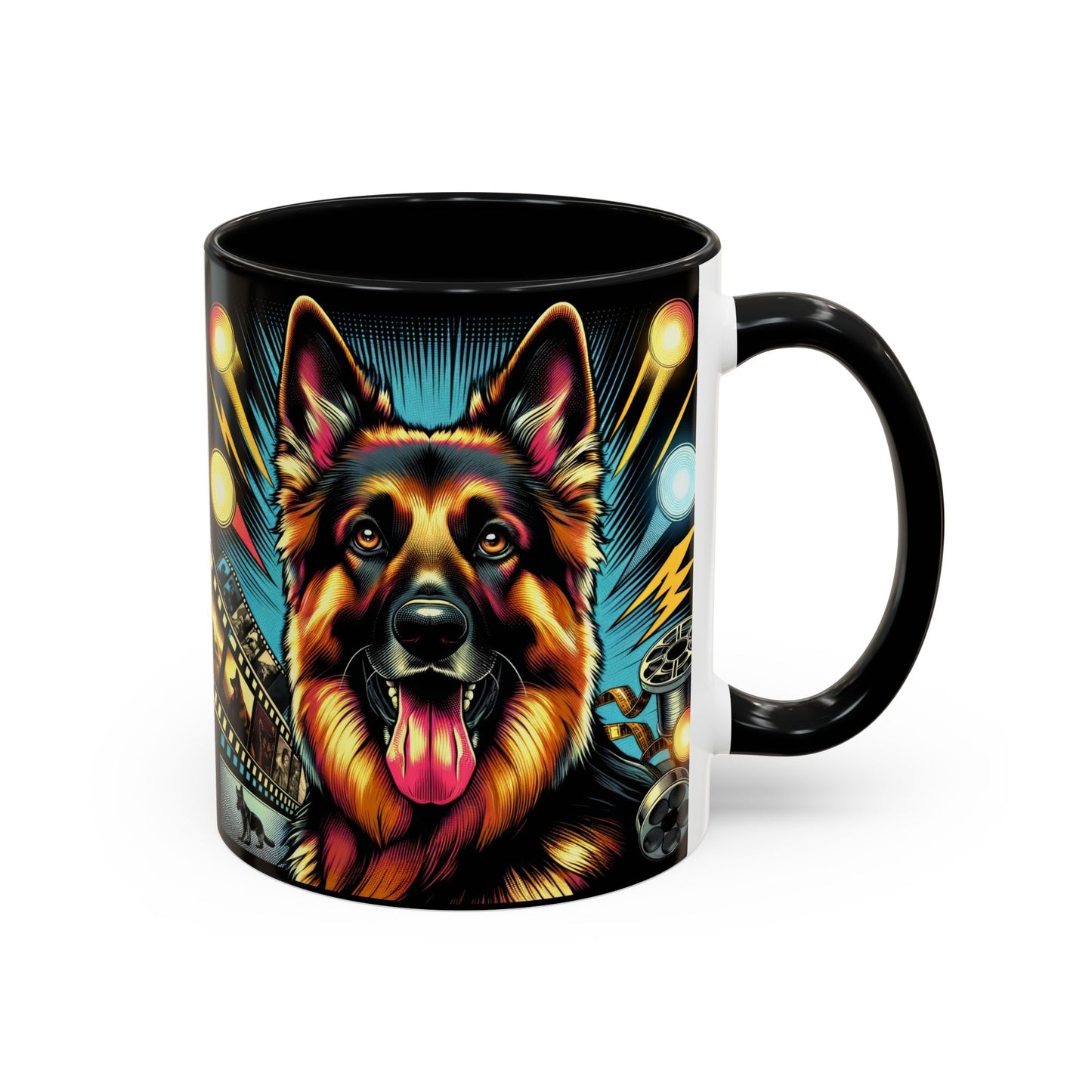 Comic book style German Shepherd Coffee Mug