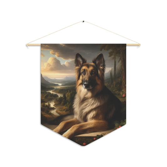 Romanticism inspired German Shepherd Pennant