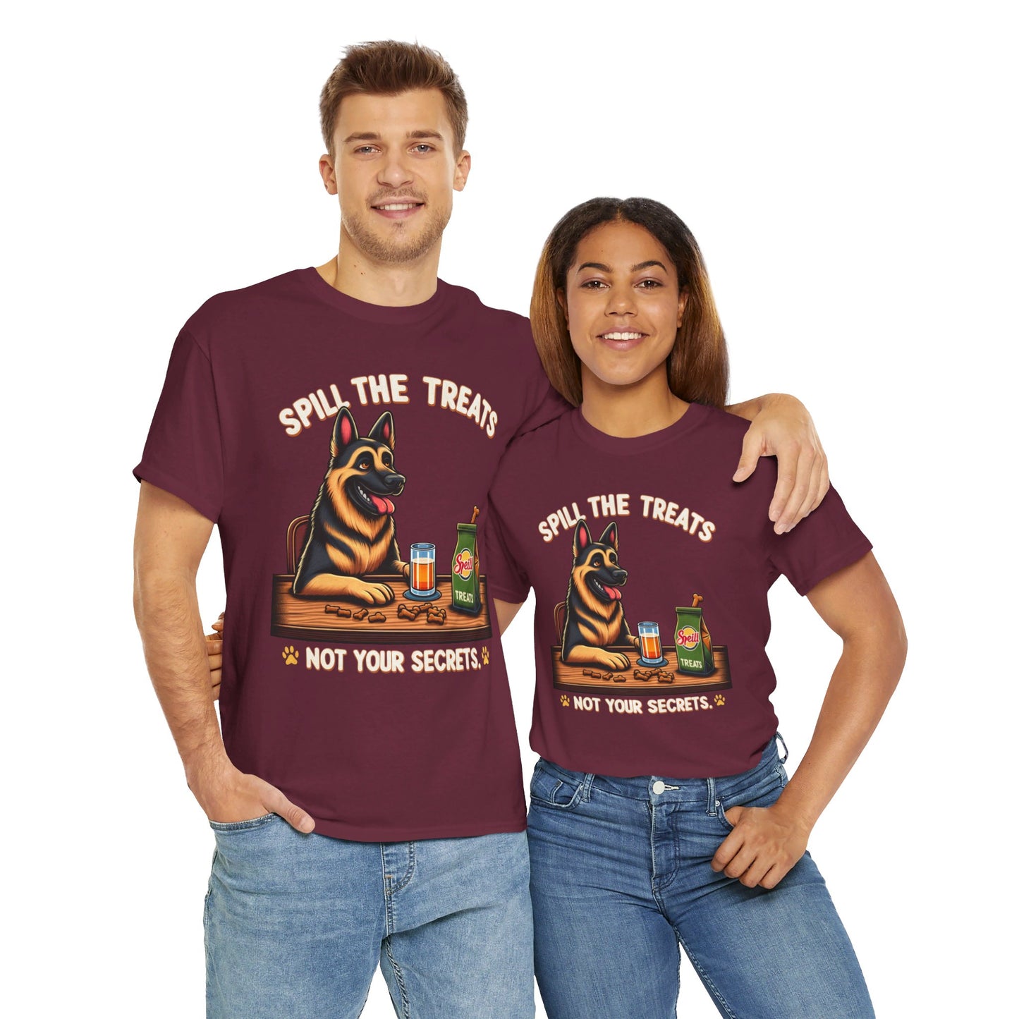 Spill the Treats T-Shirt (13 colors) (German Shepherd)