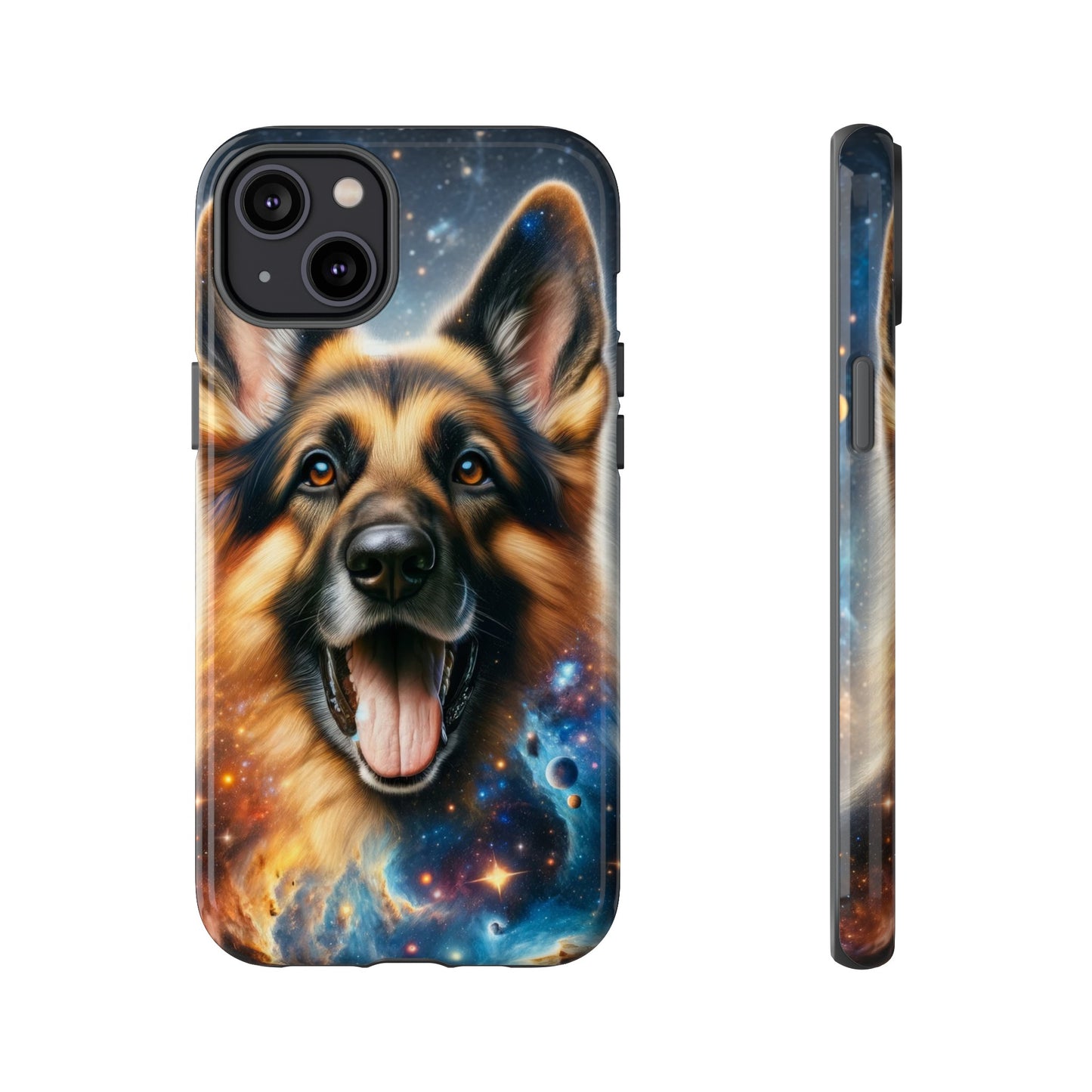 German Shepherd in Space Tough Phone Case