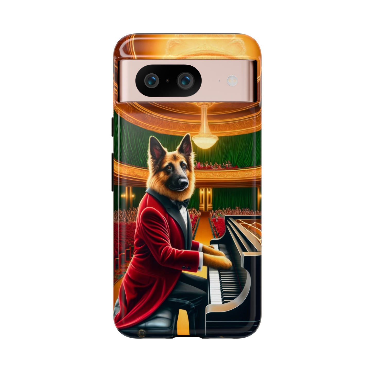 German Shepherd Playing the Piano Phone Case