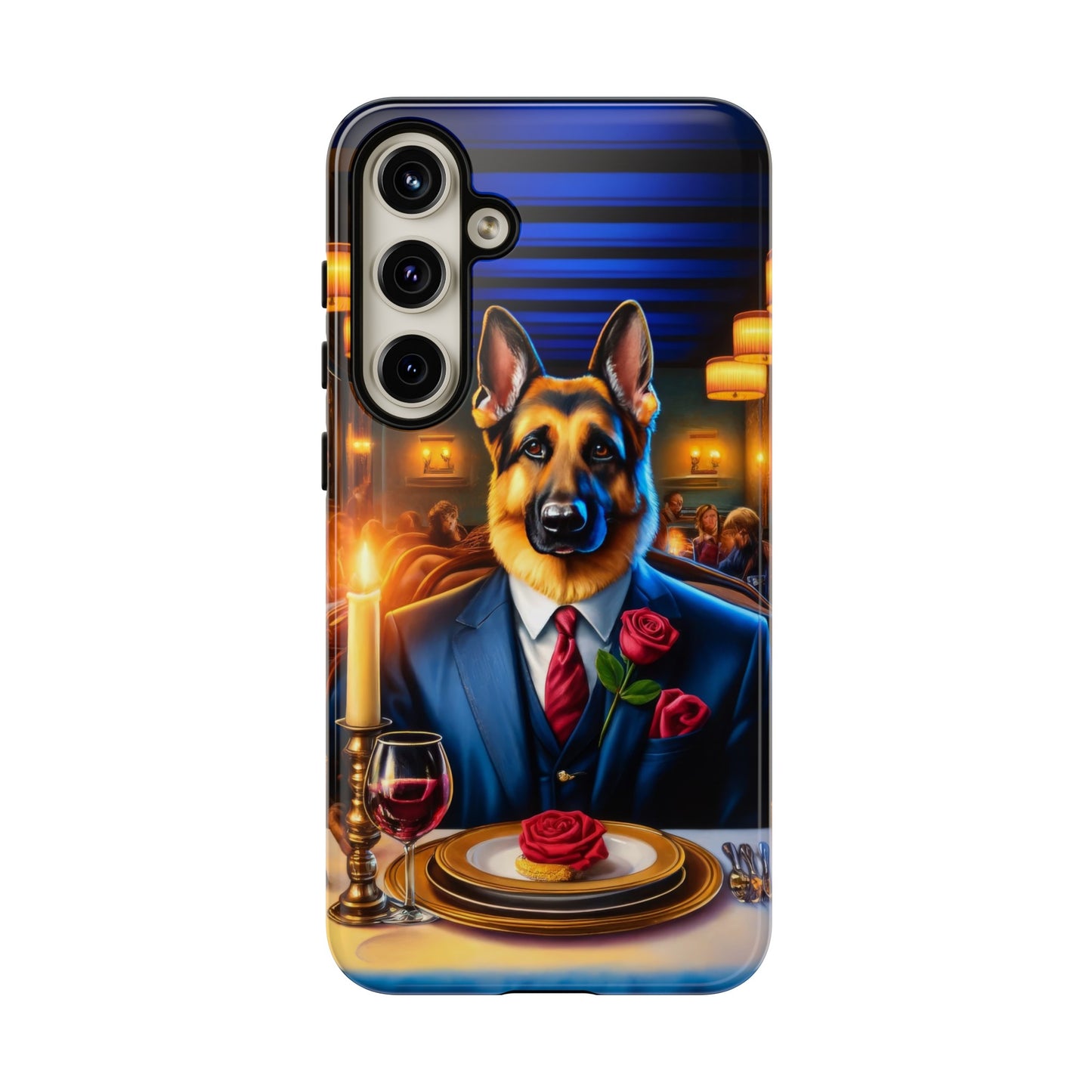 German Shepherd Going on a Date at a Restaurant Phone Case