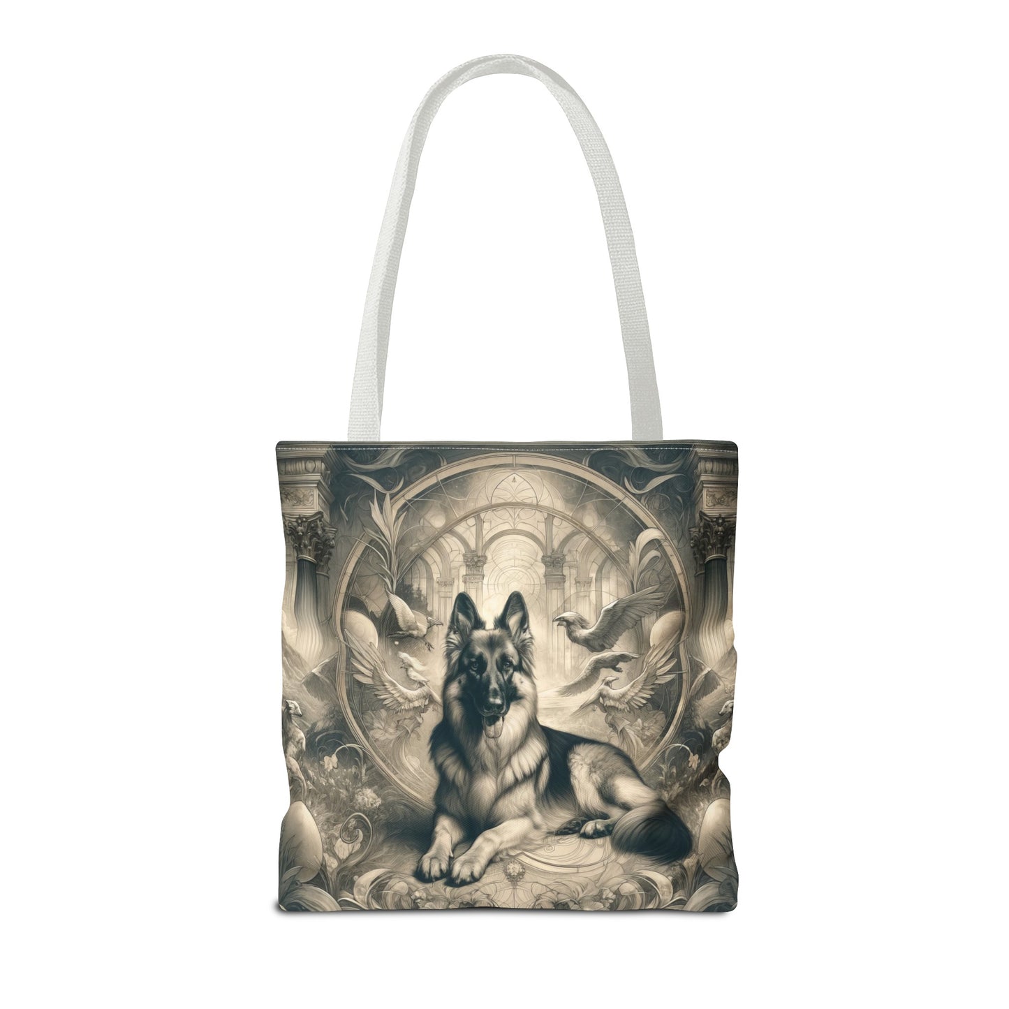 Dreamy fantasy and rococo German Shepherd Tote Bag