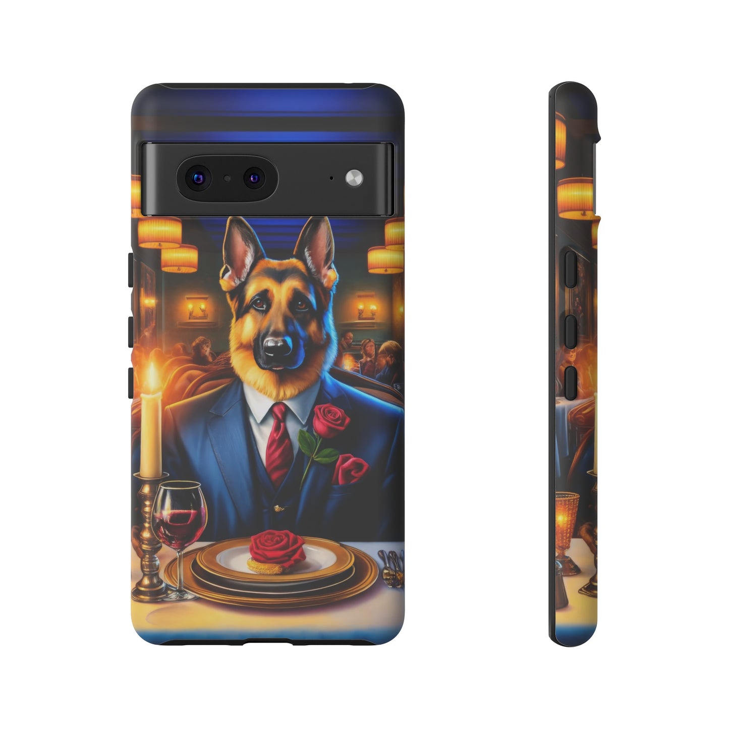 German Shepherd Going on a Date at a Restaurant Phone Case