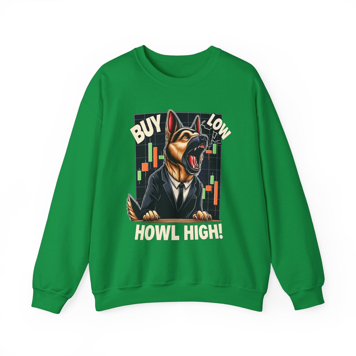 Buy Low.  Howl High! Sweatshirt (10 colors) (German Shepherd)