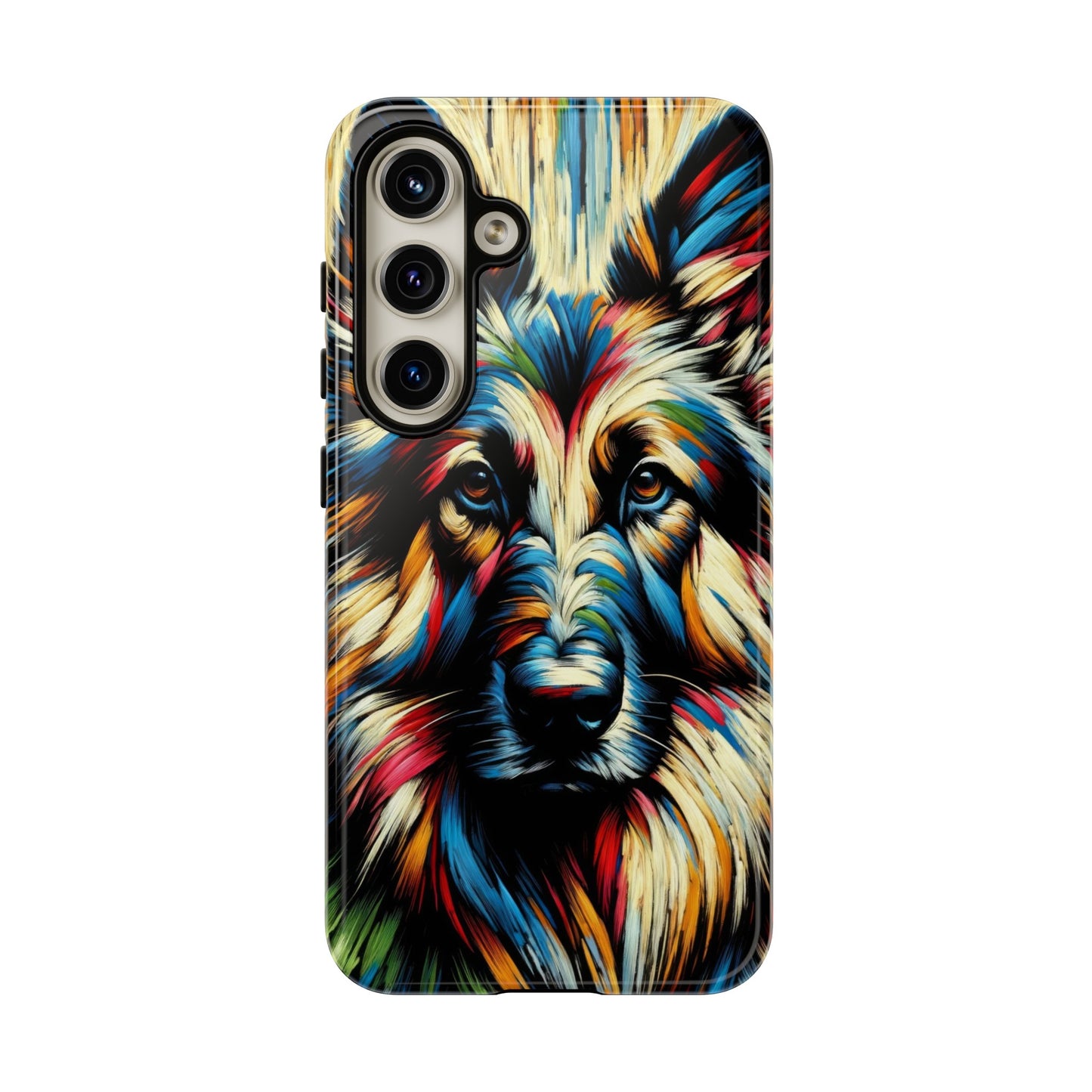 Fauvism scratchboard technique German Shepherd Phone Case