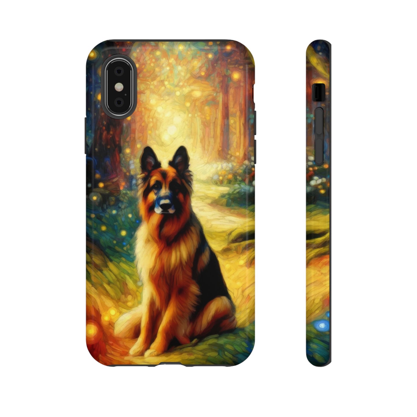 Neo-impressionism and fairy tale German Shepherd Phone Case