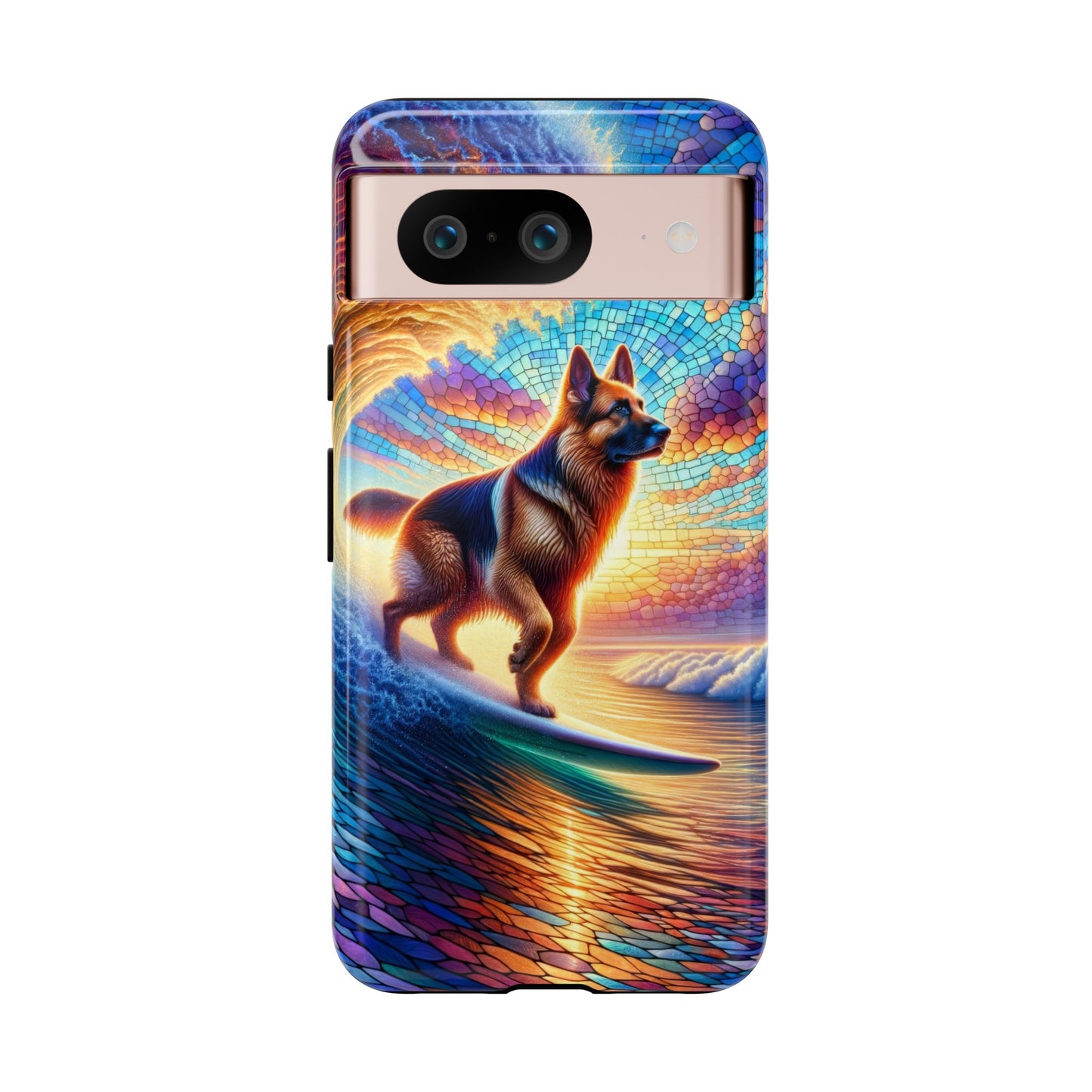 German Shepherd Surfing Phone Case