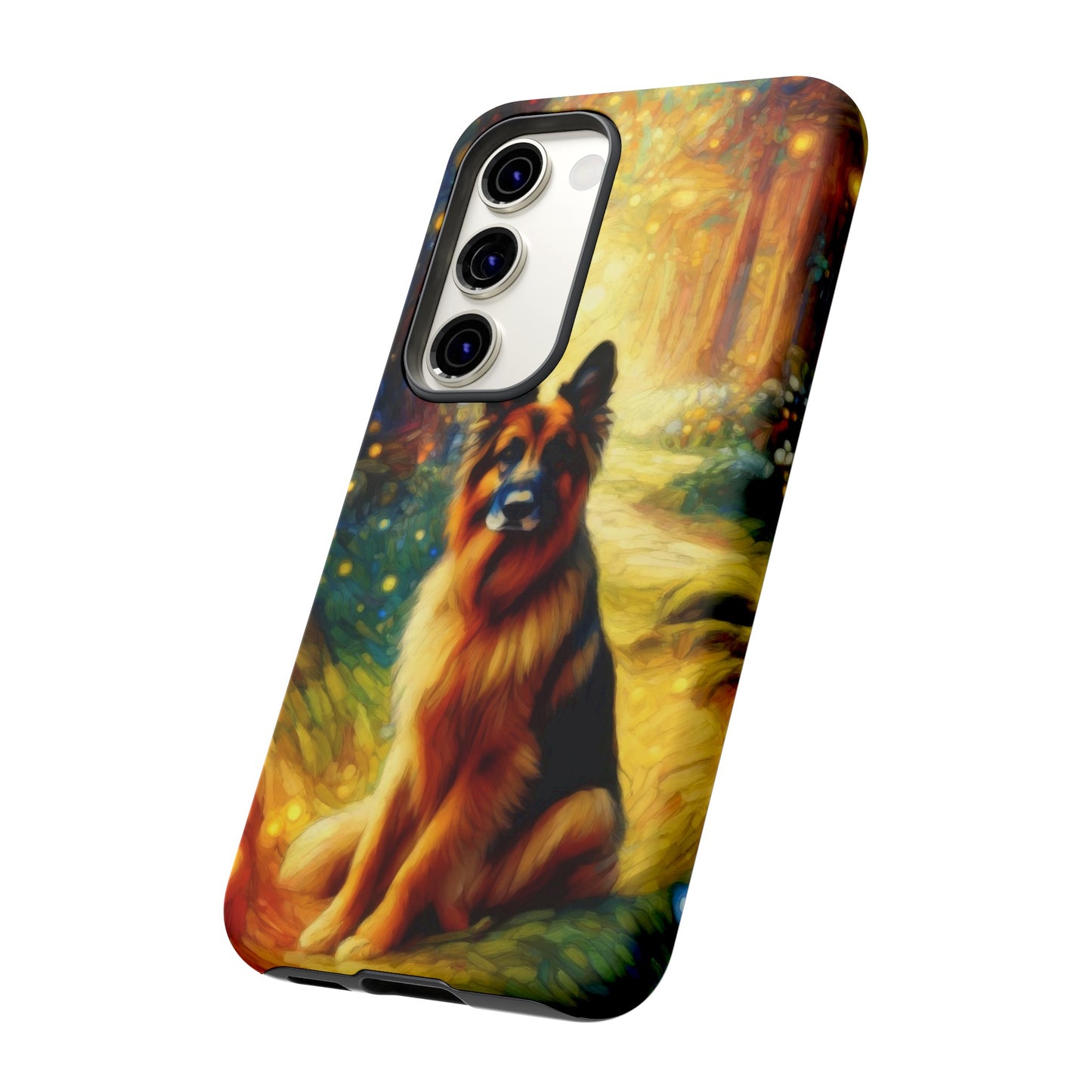 Neo-impressionism and fairy tale German Shepherd Phone Case