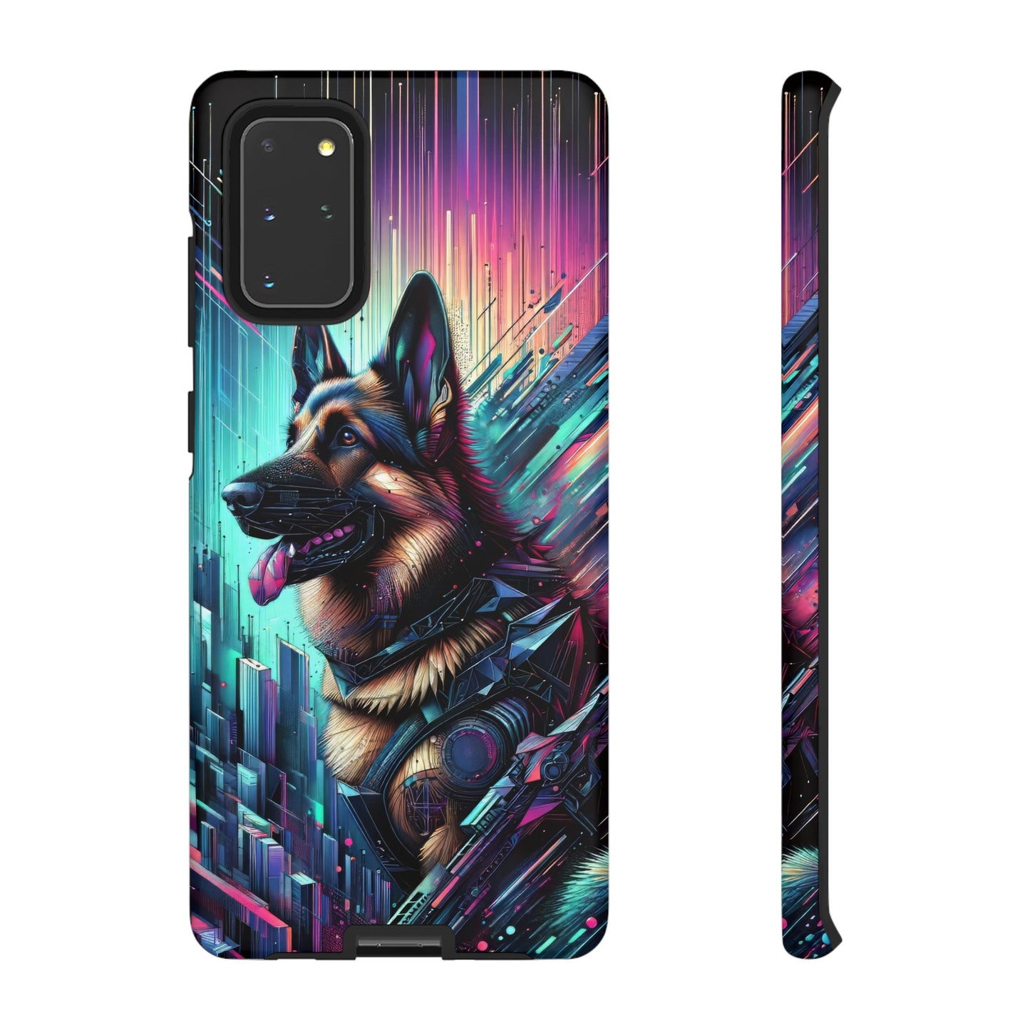 Futurism and gothic German Shepherd Phone Case