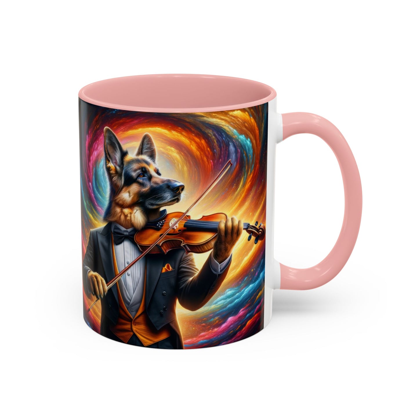 German Shepherd Violin Coffee Mug