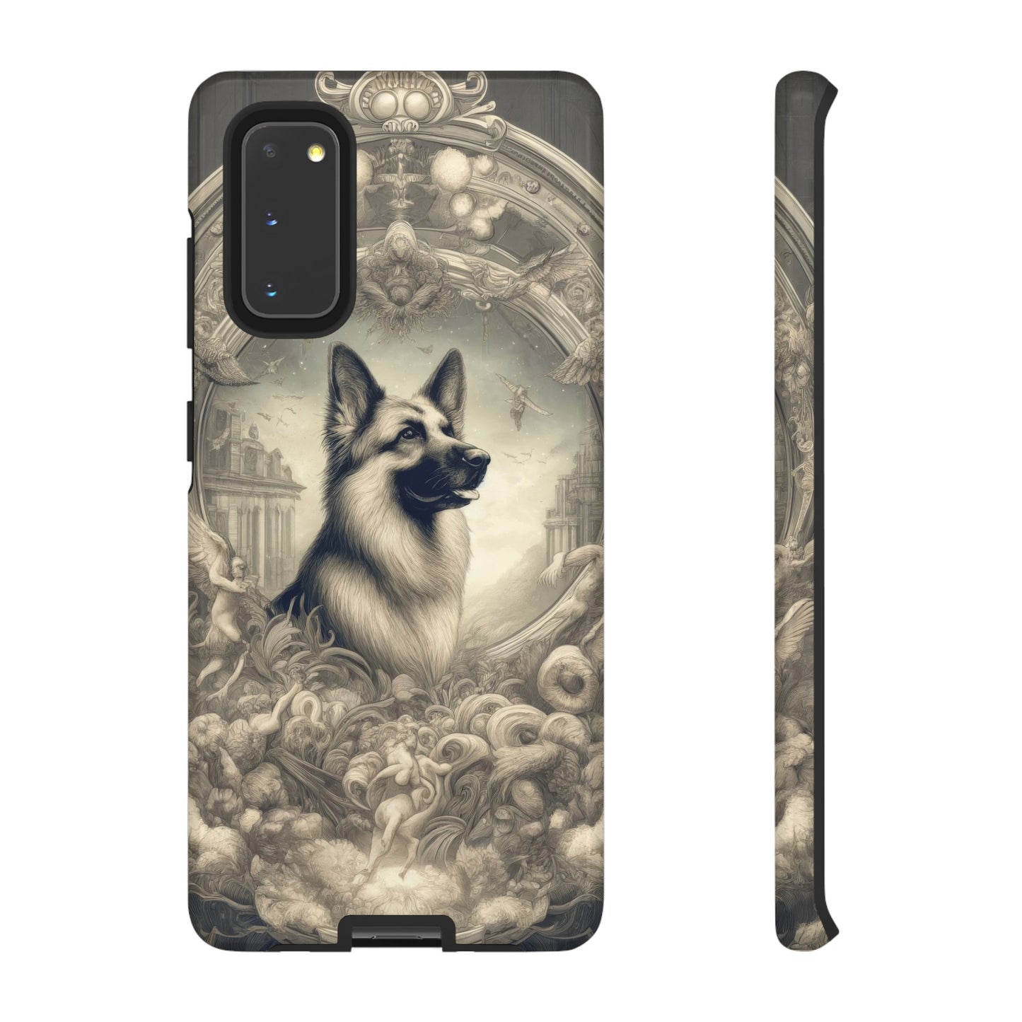 Dreamy fantasy and rococo German Shepherd Phone Case