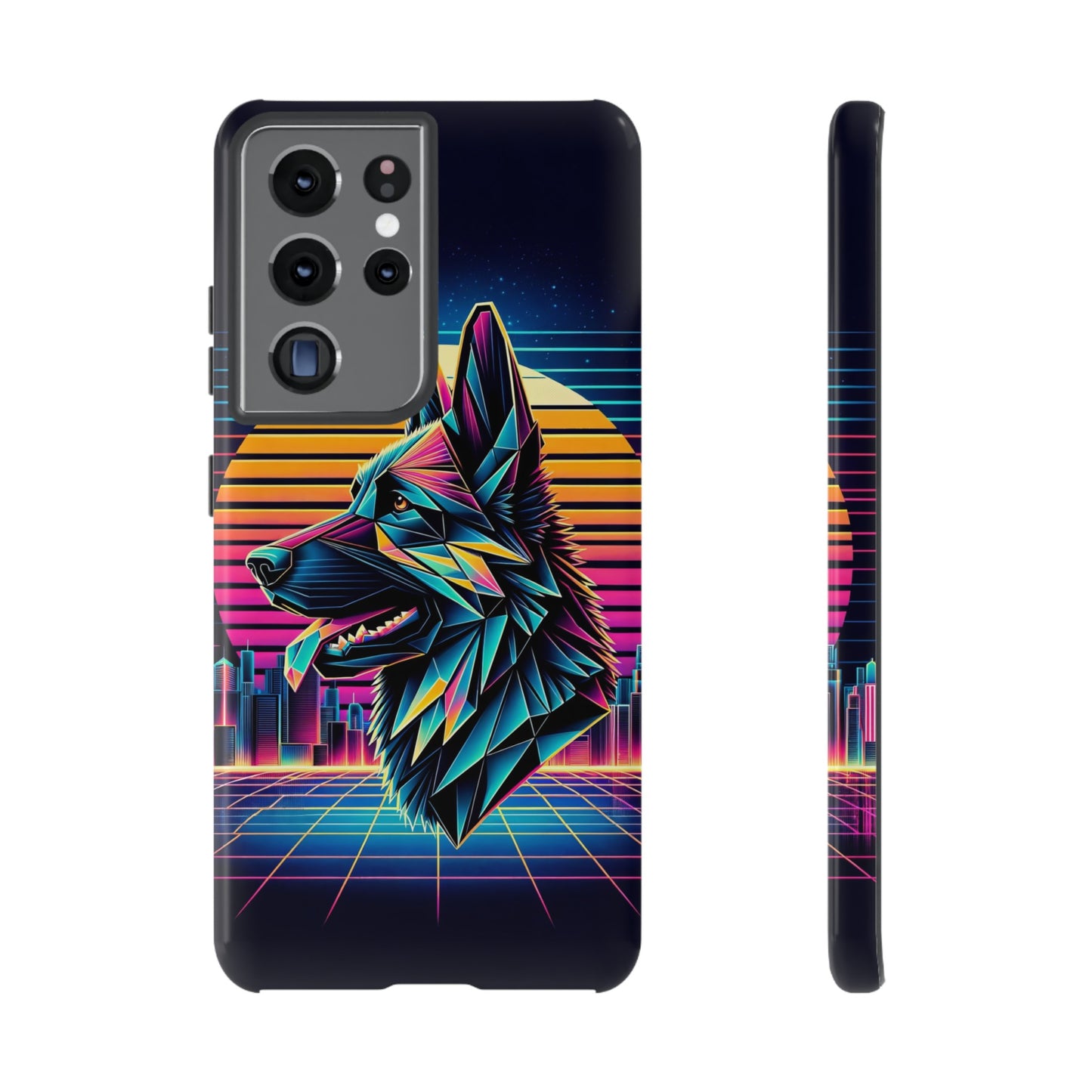 Origami and polyart German Shepherd Phone Case