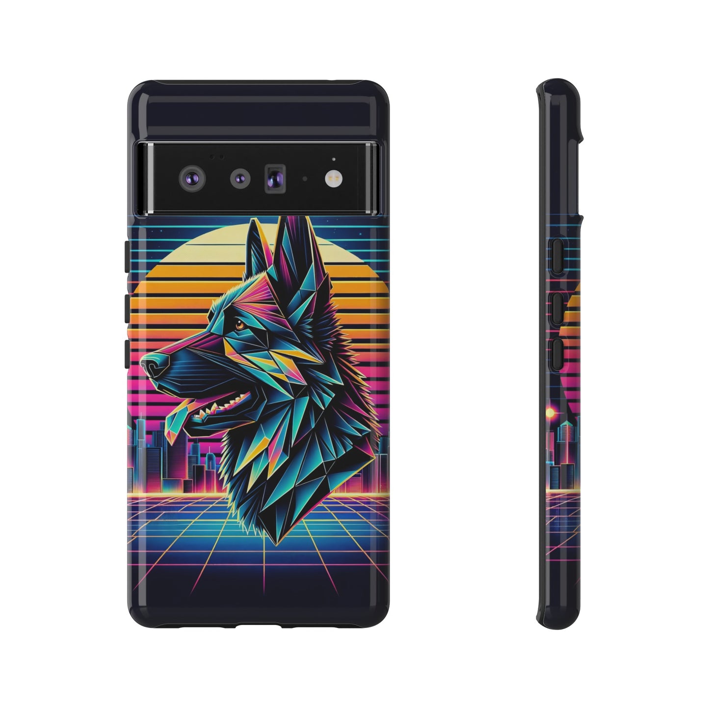 Origami and polyart German Shepherd Phone Case