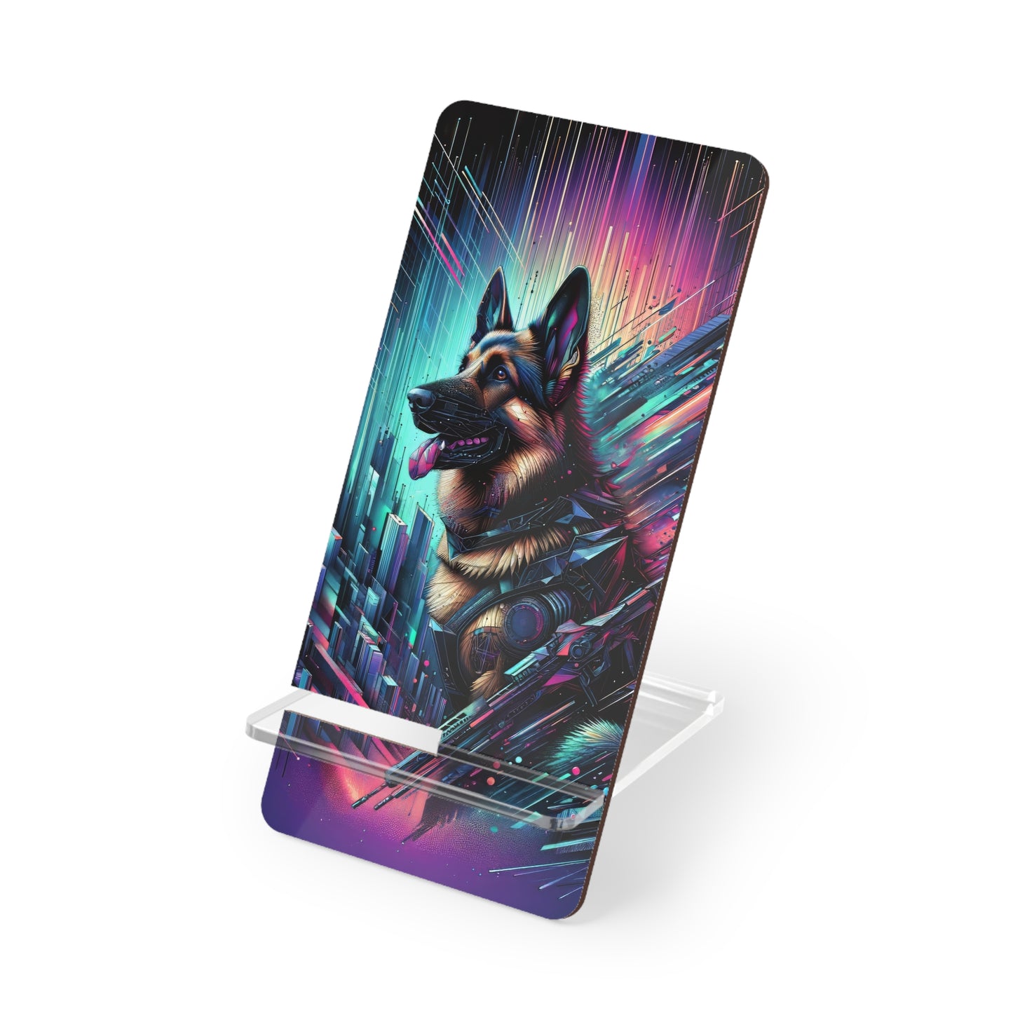 Futurism and gothic German Shepherd Smartphone Stand