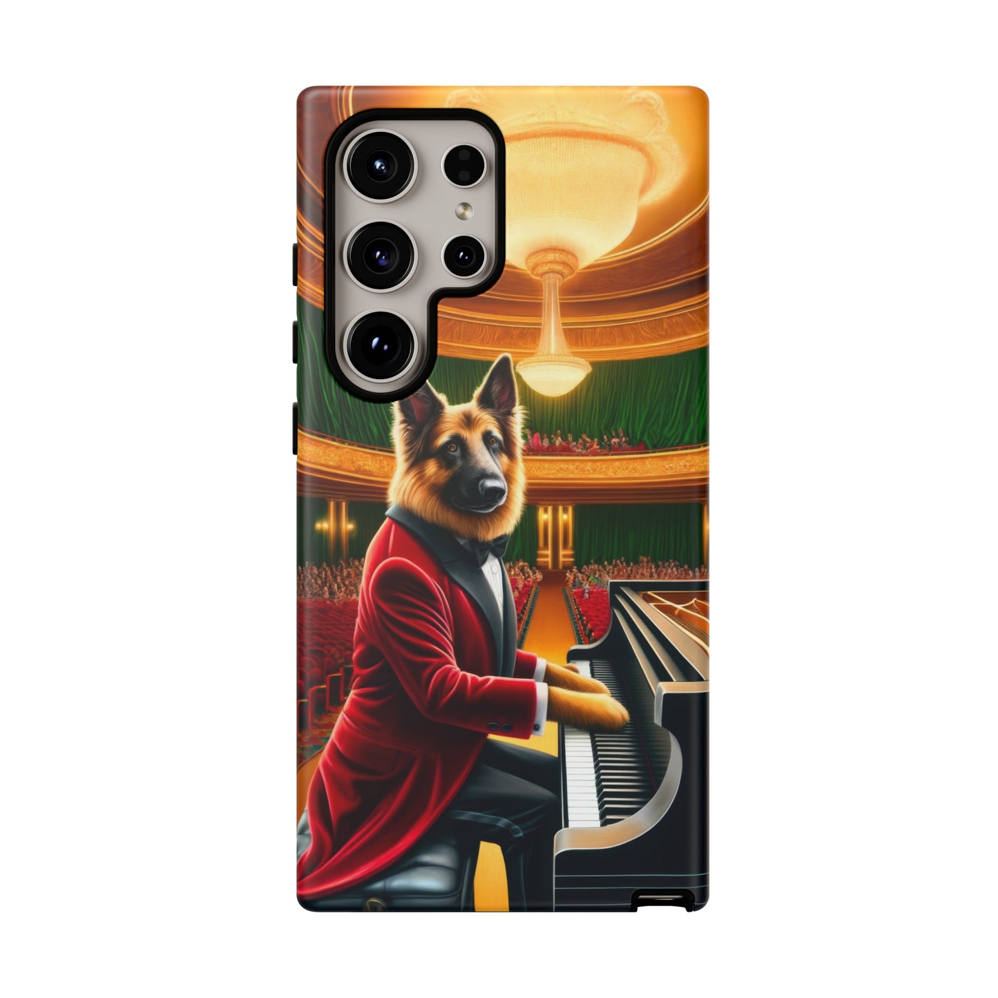 German Shepherd Playing the Piano Phone Case