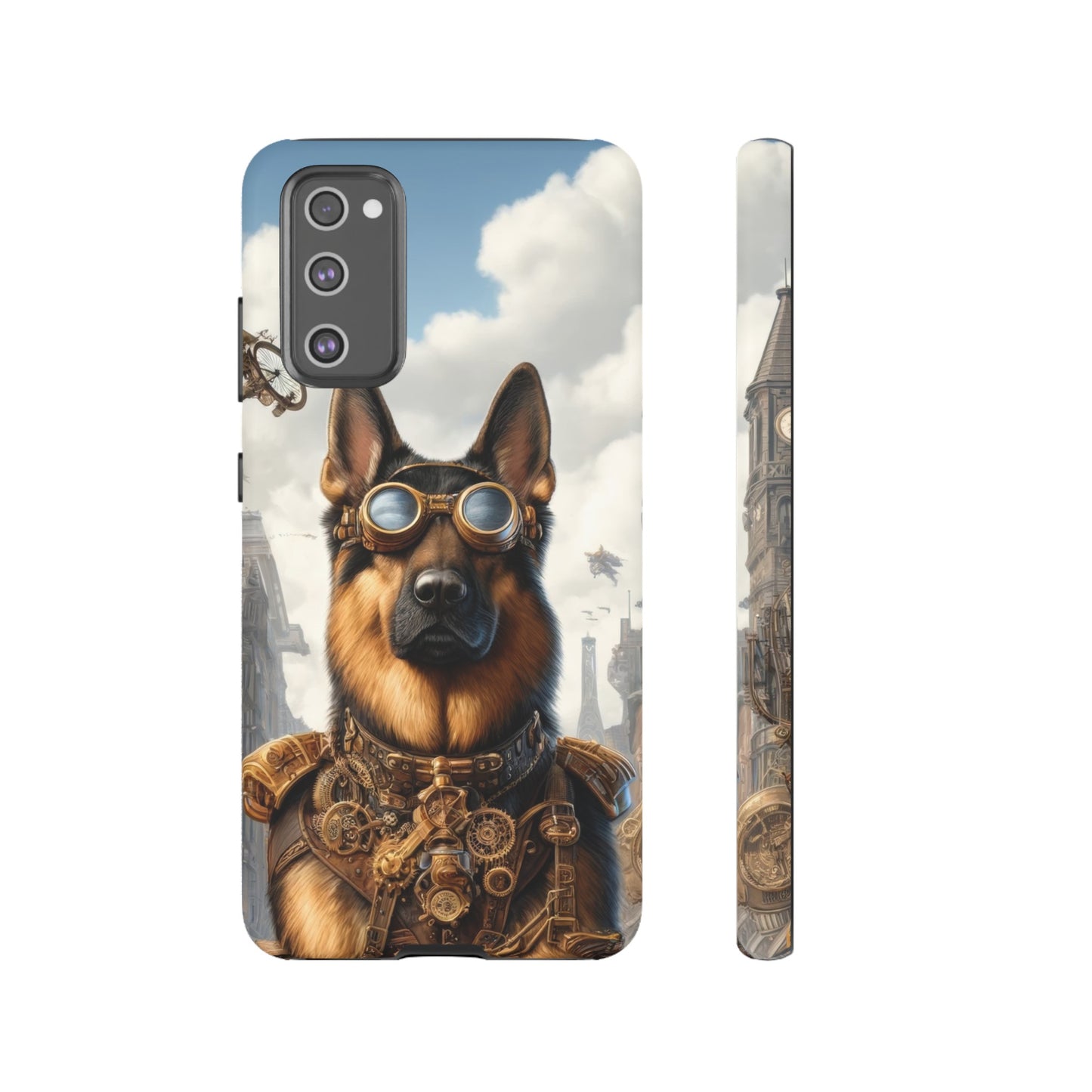 Realism and steampunk German Shepherd Phone Case