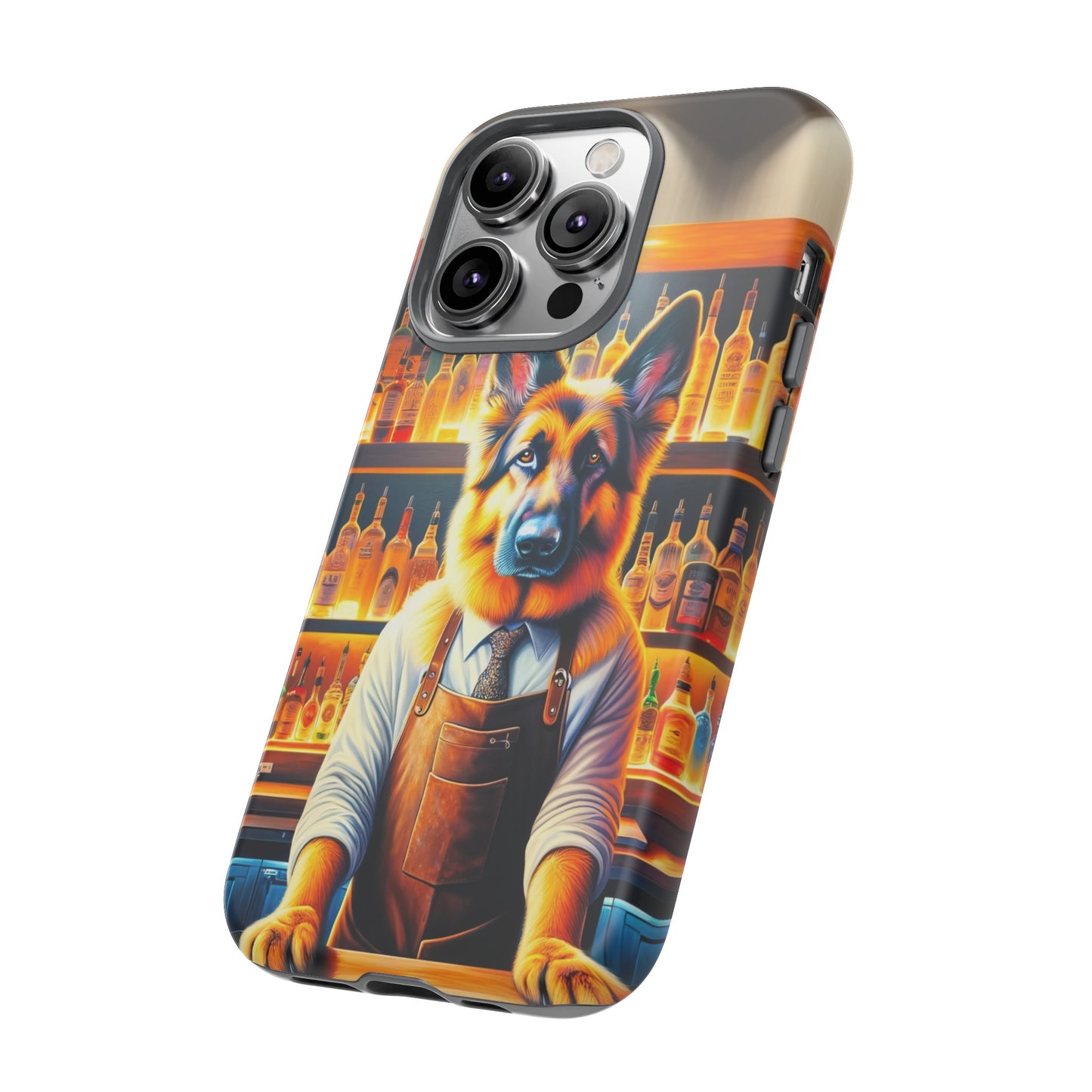 German Shepherd Tending a Bar Phone Case