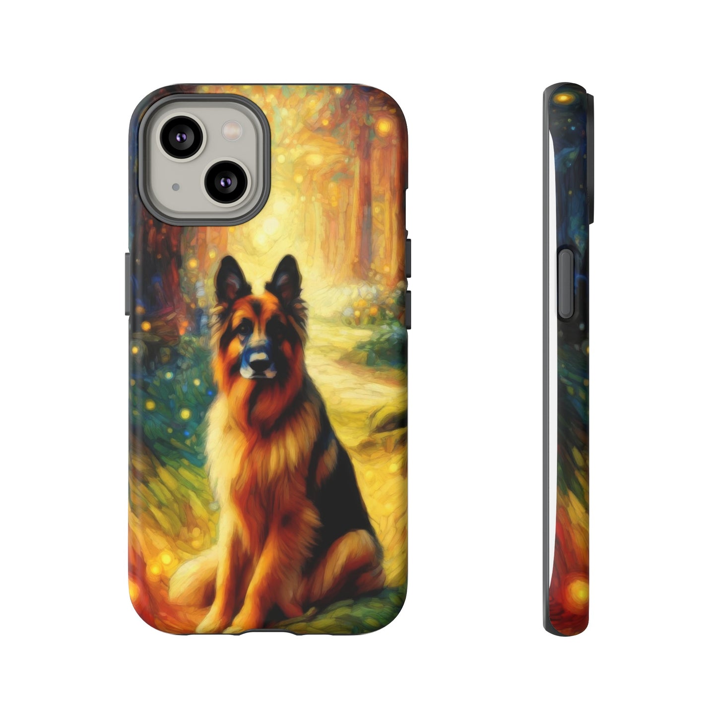 Neo-impressionism and fairy tale German Shepherd Phone Case