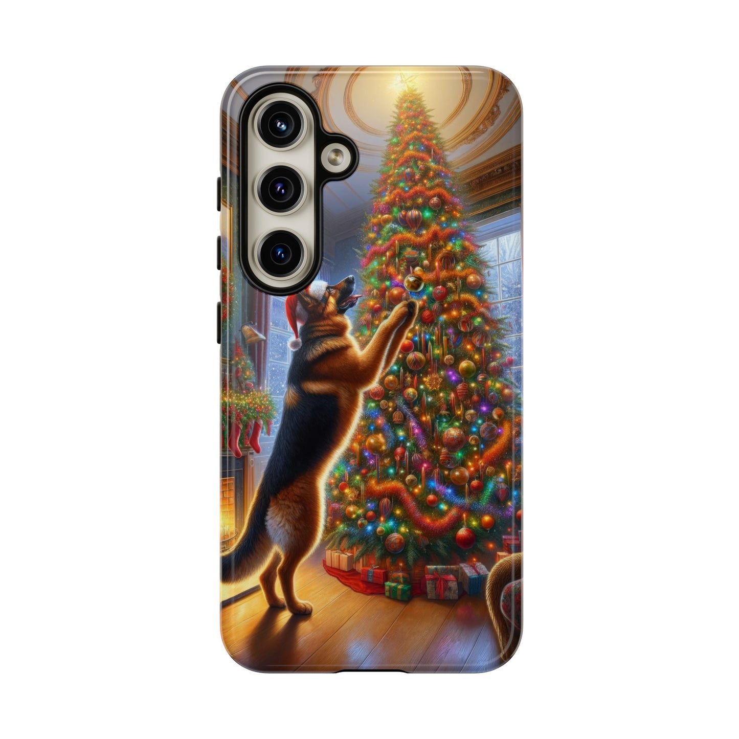 German Shepherd Christmas Tree Phone Case