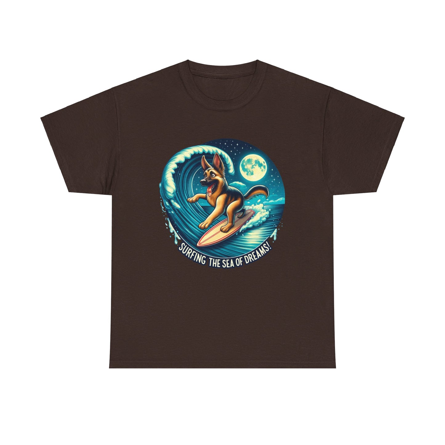 Surfing the Sea of Dreams T-Shirt (13 colors) (German Shepherd)