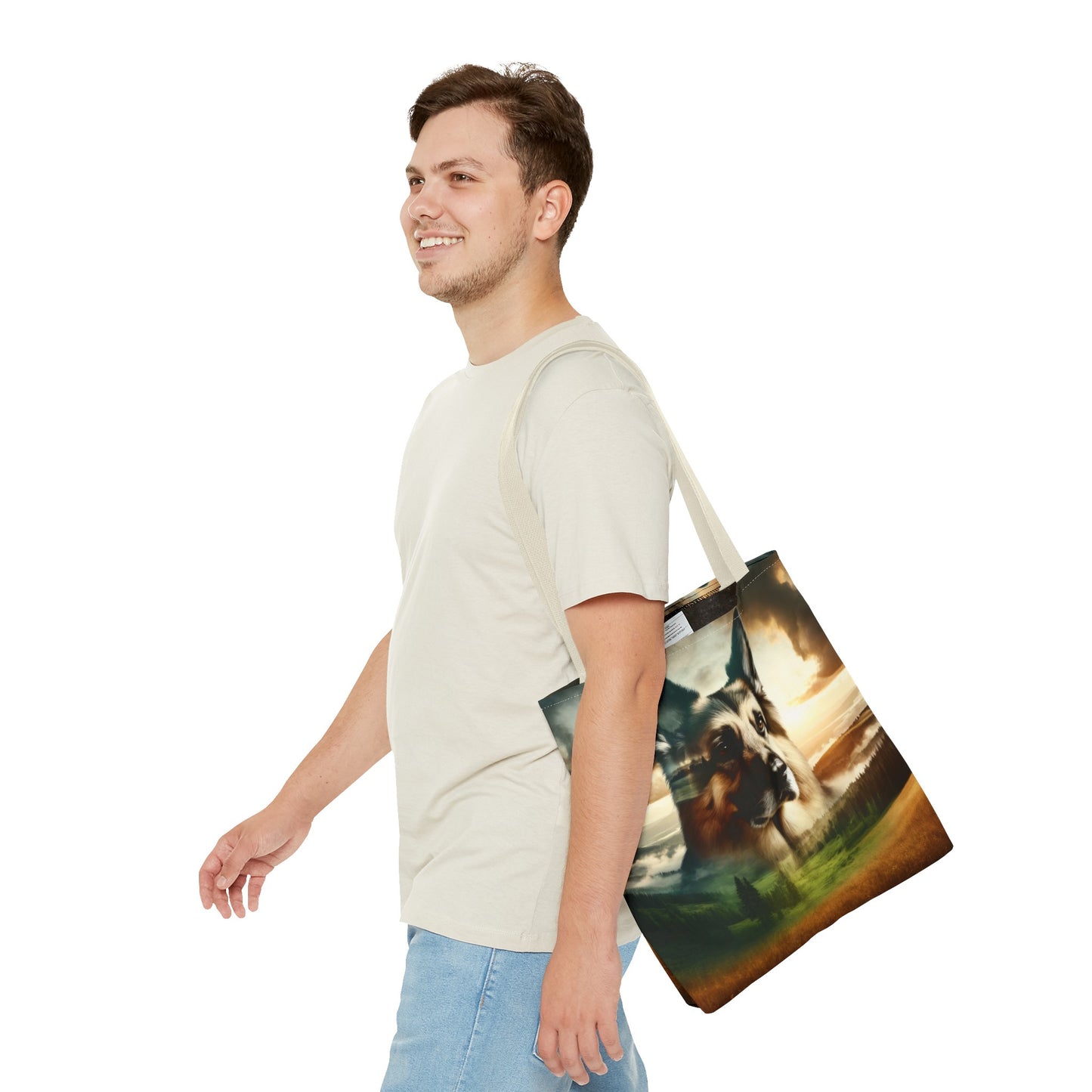 Romanticism and double exposure German Shepherd Tote Bag