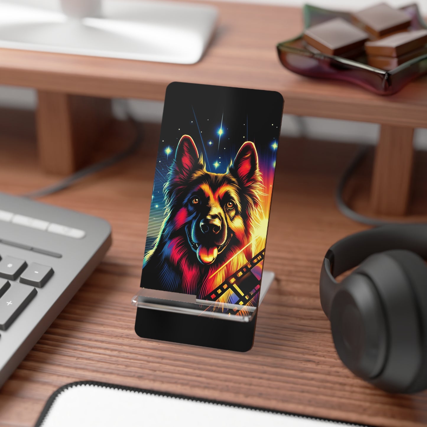 Comic book style German Shepherd Smartphone Stand