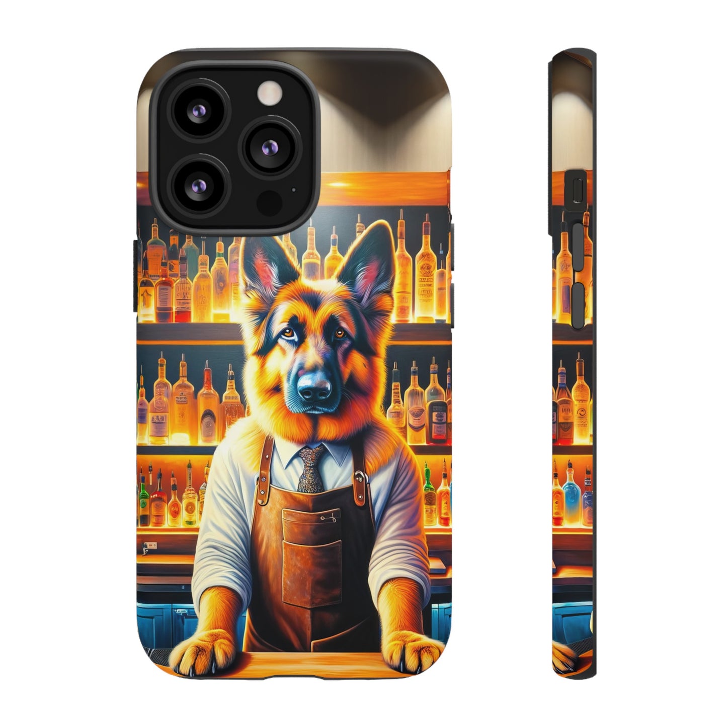 German Shepherd Tending a Bar Phone Case