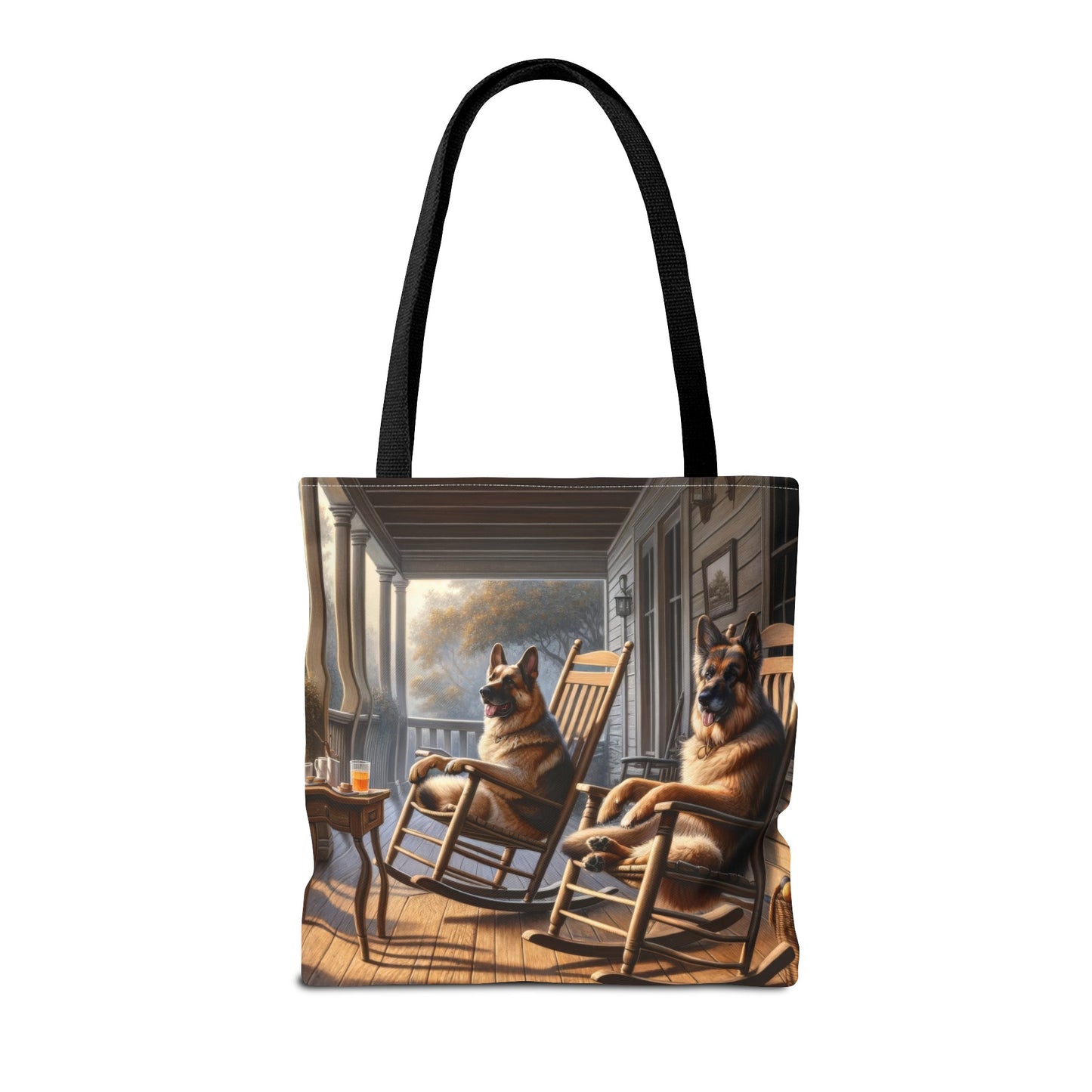 German Shepherds on the Porch Tote Bag