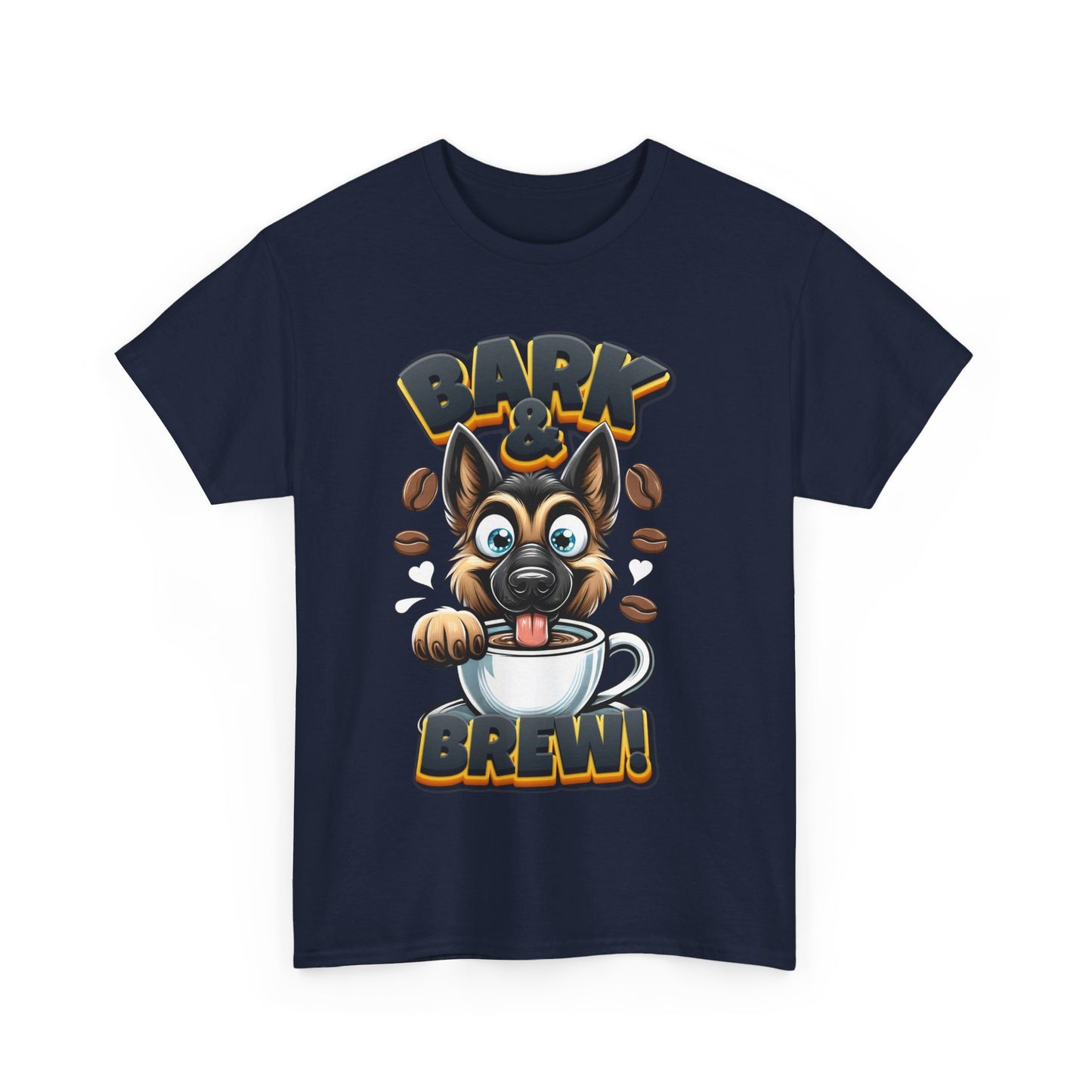 Bark and Brew T-Shirt (13 colors) (German Shepherd)