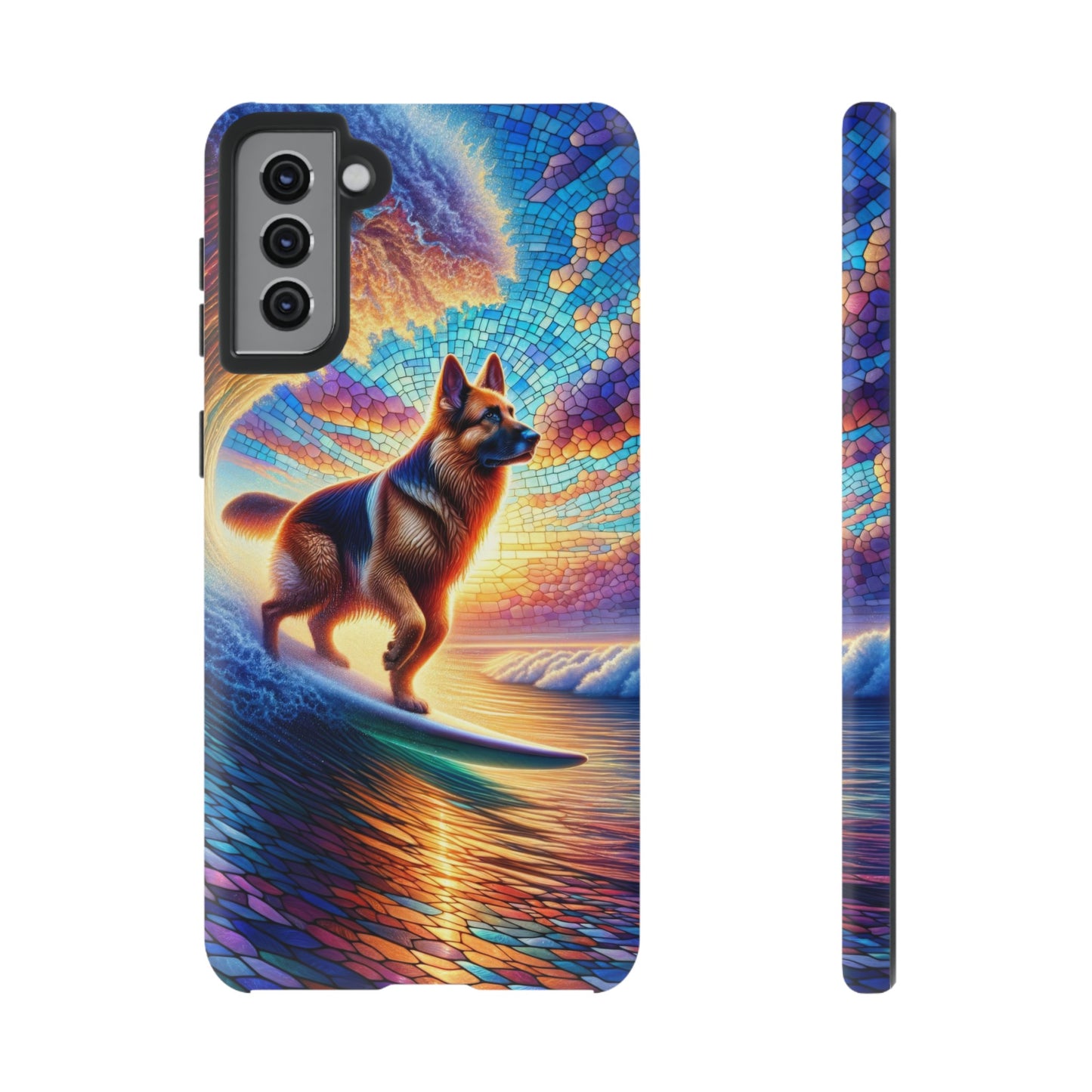 German Shepherd Surfing Phone Case