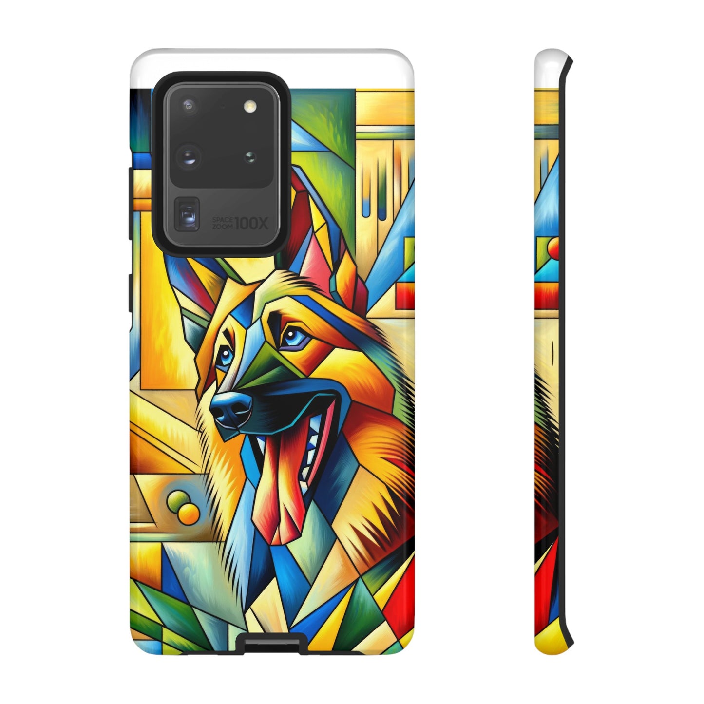 German Shepherd in Cubism Tough Phone Case