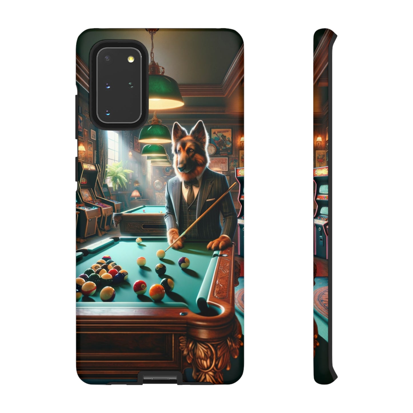 German Shepherd Playing Pool Phone Case