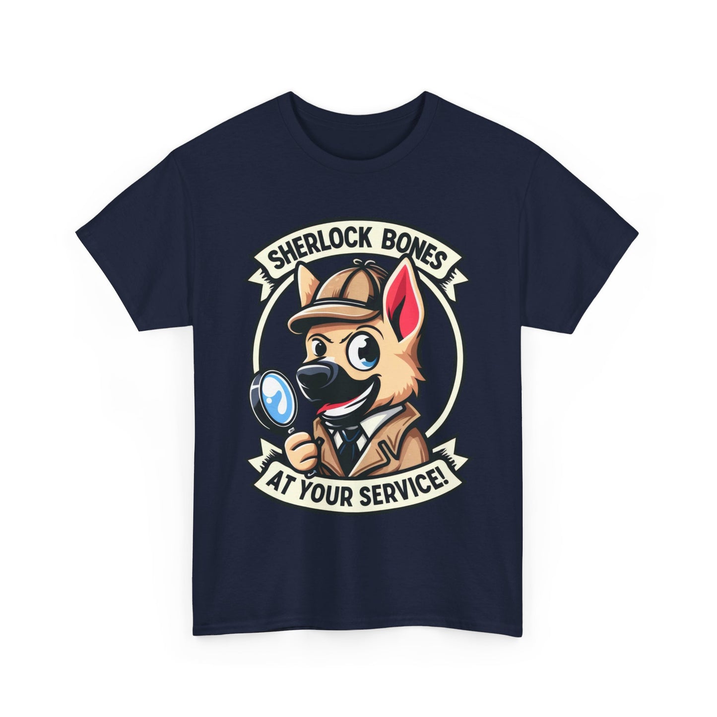 Sherlock Bones T-Shirt (13 colors) (German Shepherd)